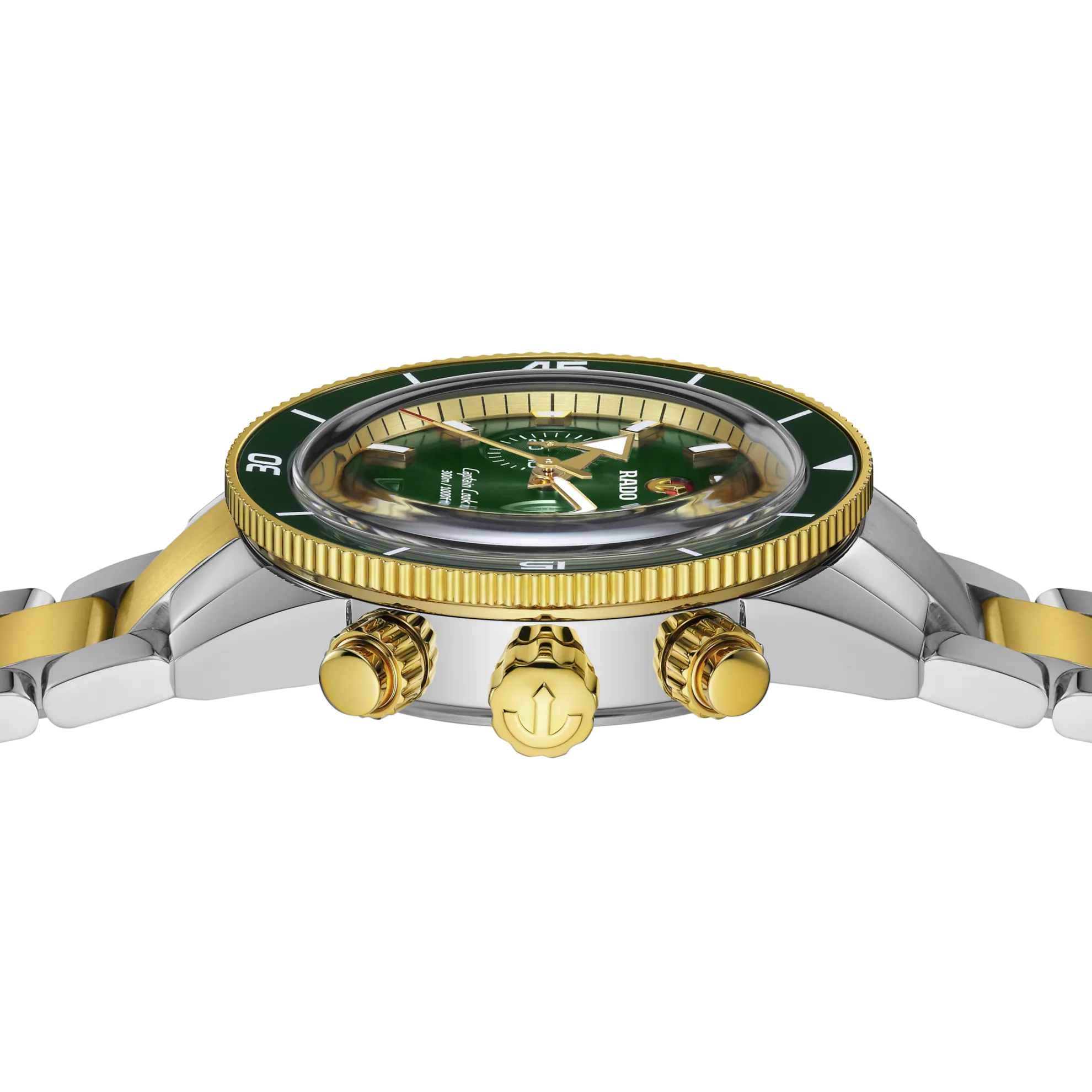 Rado Captain Cook Automatic Chronograph Green 2 Tones