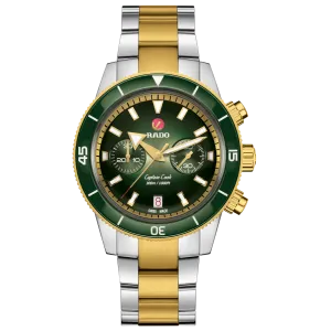 Rado Captain Cook Automatic Chronograph Green 2 Tones