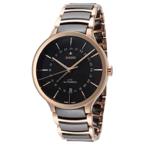 Rado Centrix GMT Two-tone Ceramic Black Dial Automatic Watch for Gents - R30162172