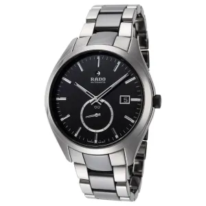 Rado Sintra Silver Ceramic Strap Black Dial Quartz Watch for Gents - R13777702