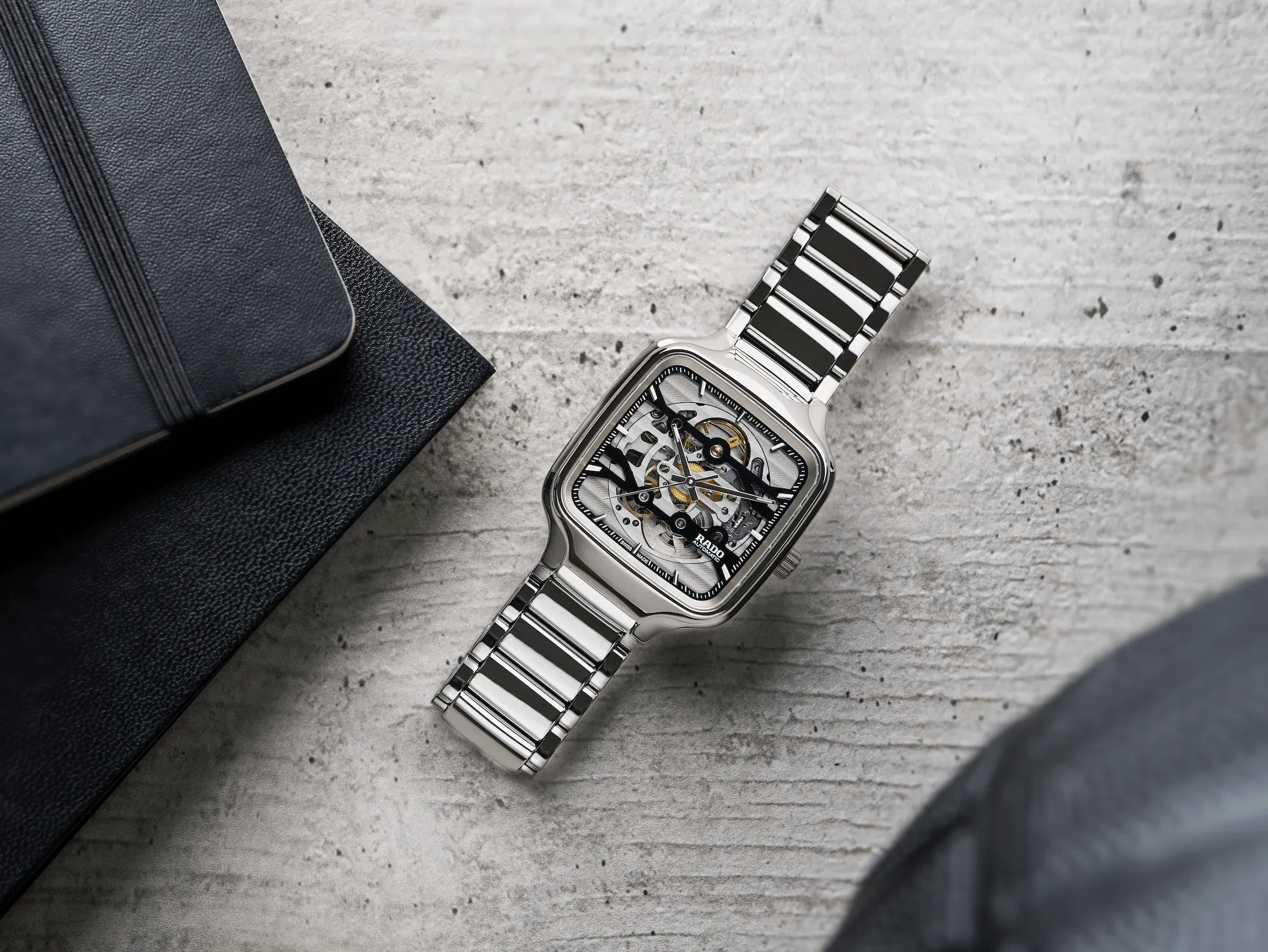 RADO True Square Automatic Skeleton Plasma Ceramic 38mm Men's Watch R27125152