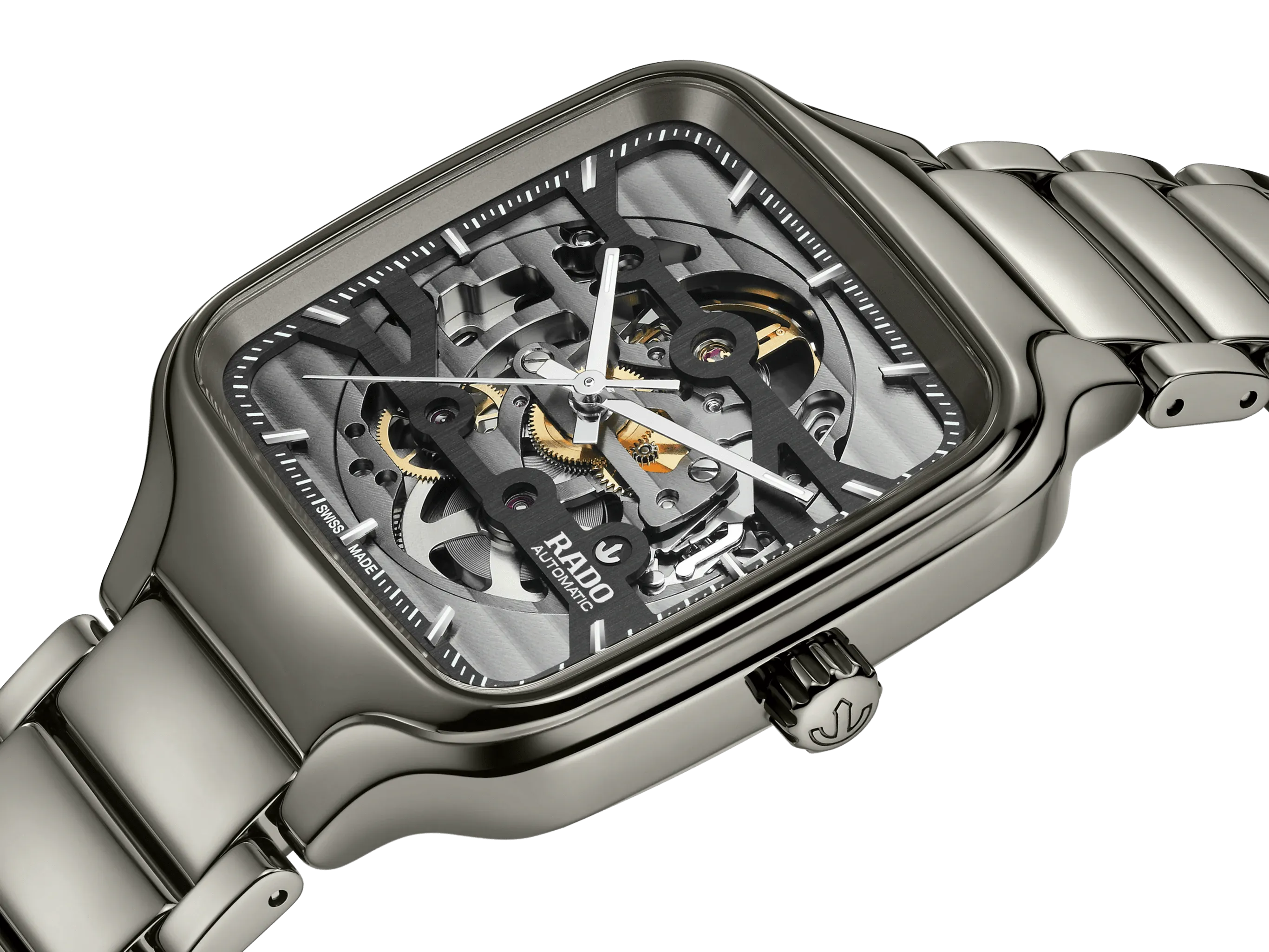 RADO True Square Automatic Skeleton Plasma Ceramic 38mm Men's Watch R27125152