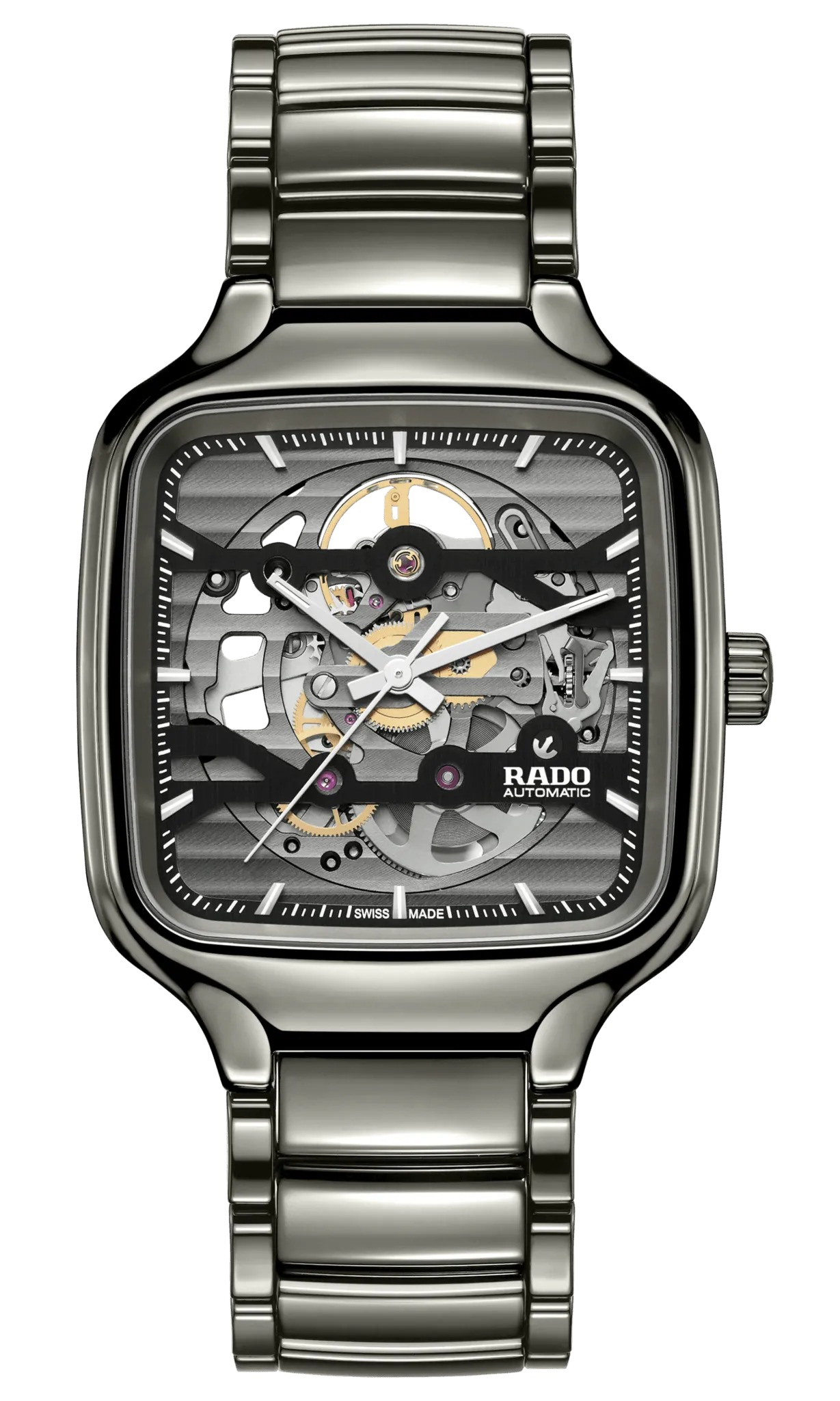 RADO True Square Automatic Skeleton Plasma Ceramic 38mm Men's Watch R27125152