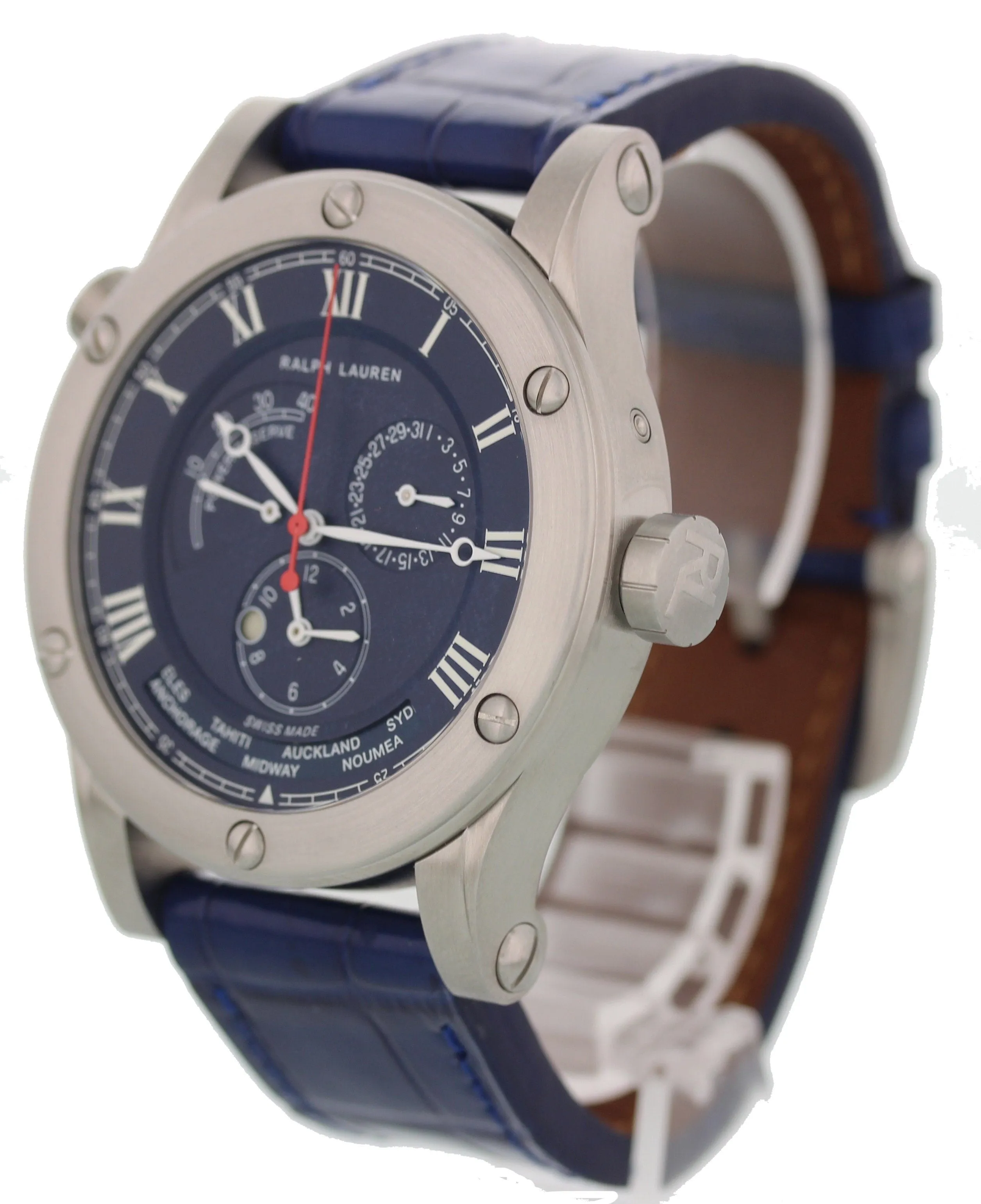 Ralph Lauren Sporting 45mm World Time Steel R0210700 Men's Watch