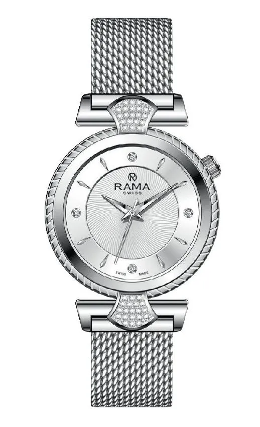 Rama Ladies Stainless Steel Mesh Bracelet Quartz Watch
