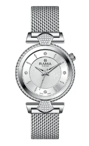 Rama Ladies Stainless Steel Mesh Bracelet Quartz Watch