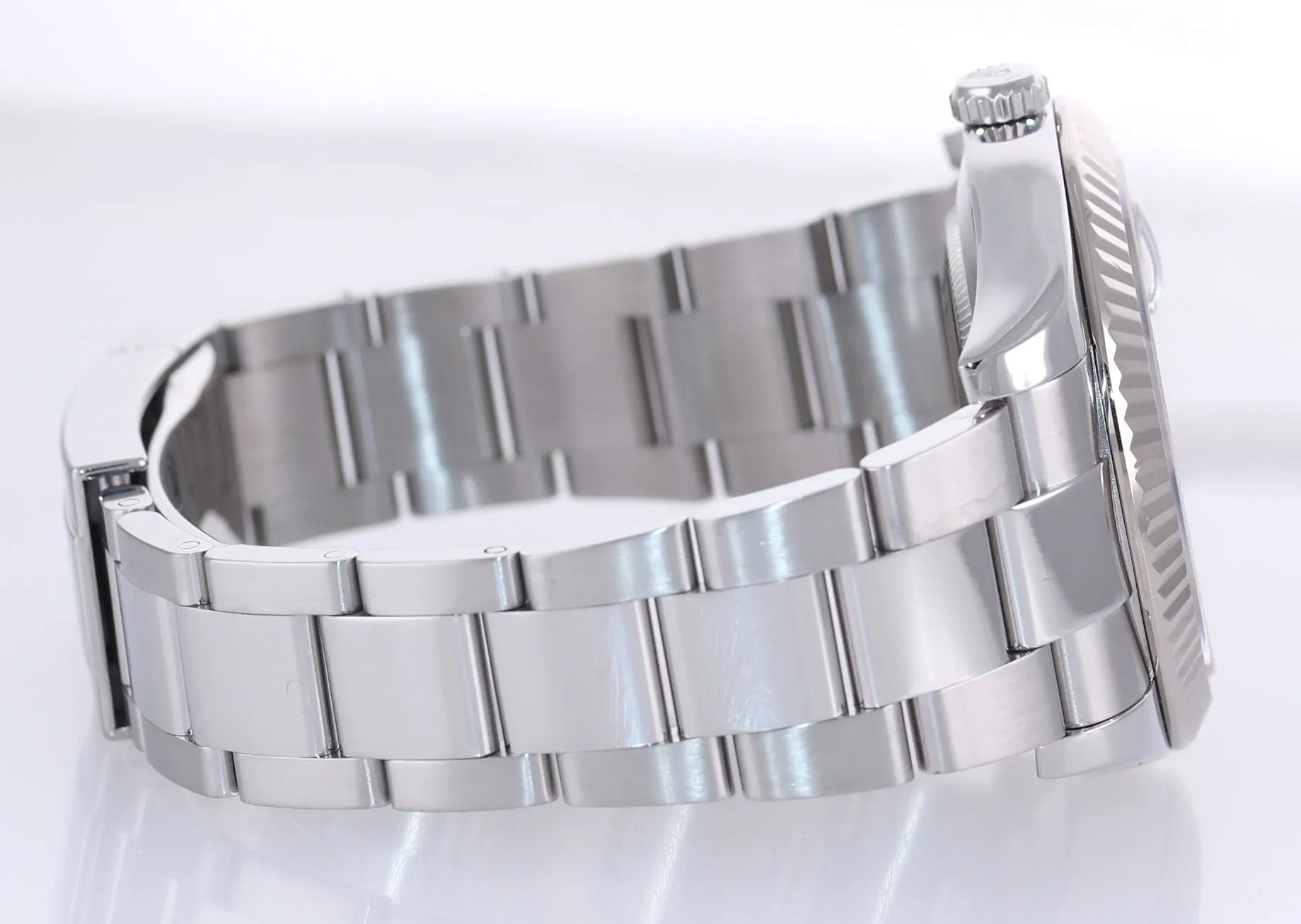 RANDOM SERIAL Rolex Datejust II 41mm White Gold Steel Blue Stick 116334 Watch
