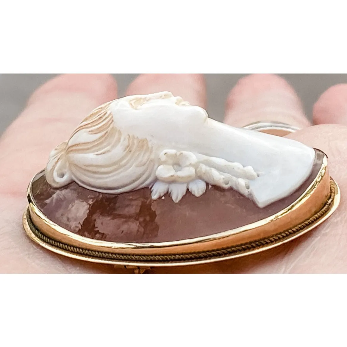 Rare Antique 19th Century Victorian Sardonyx  Cameo Brooch & Earrings 14K Gold
