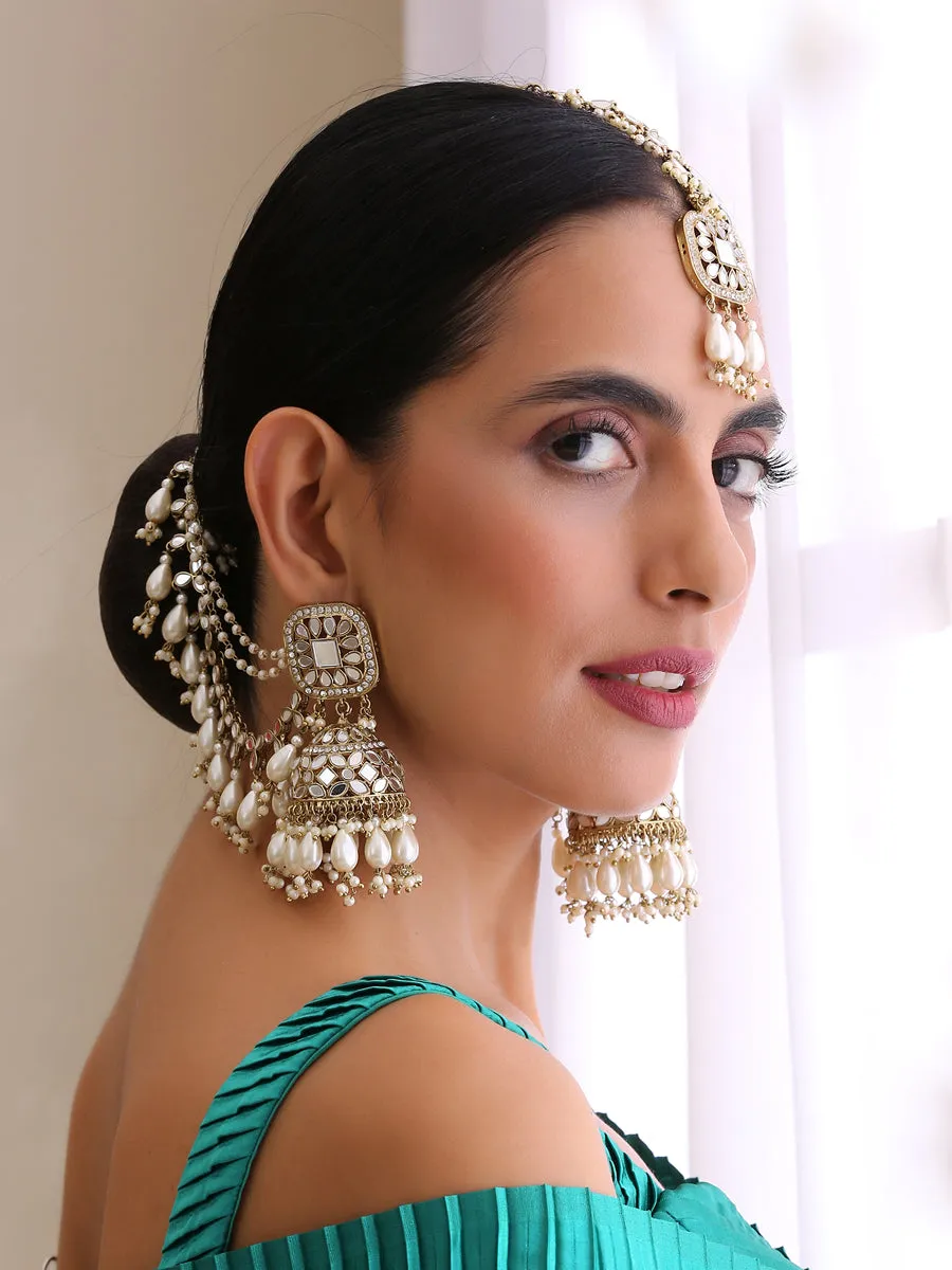 Rasika Mirror Earrings & Tikka