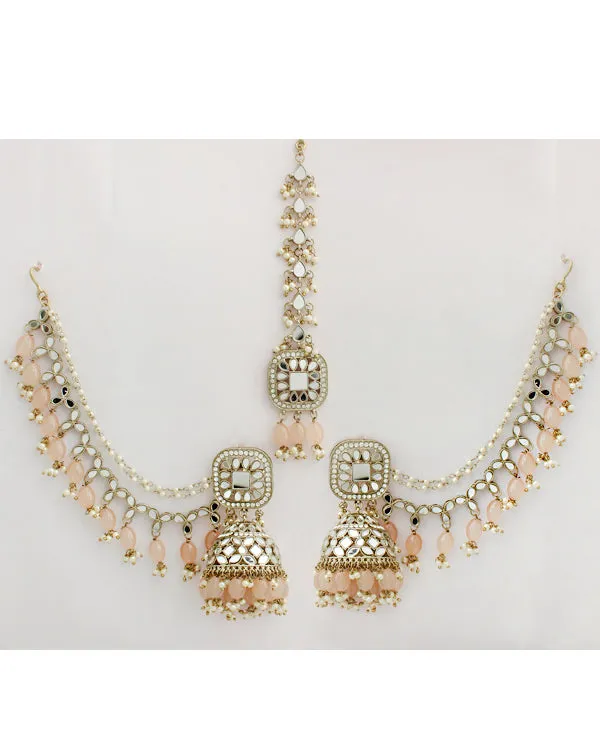 Rasika Mirror Earrings & Tikka