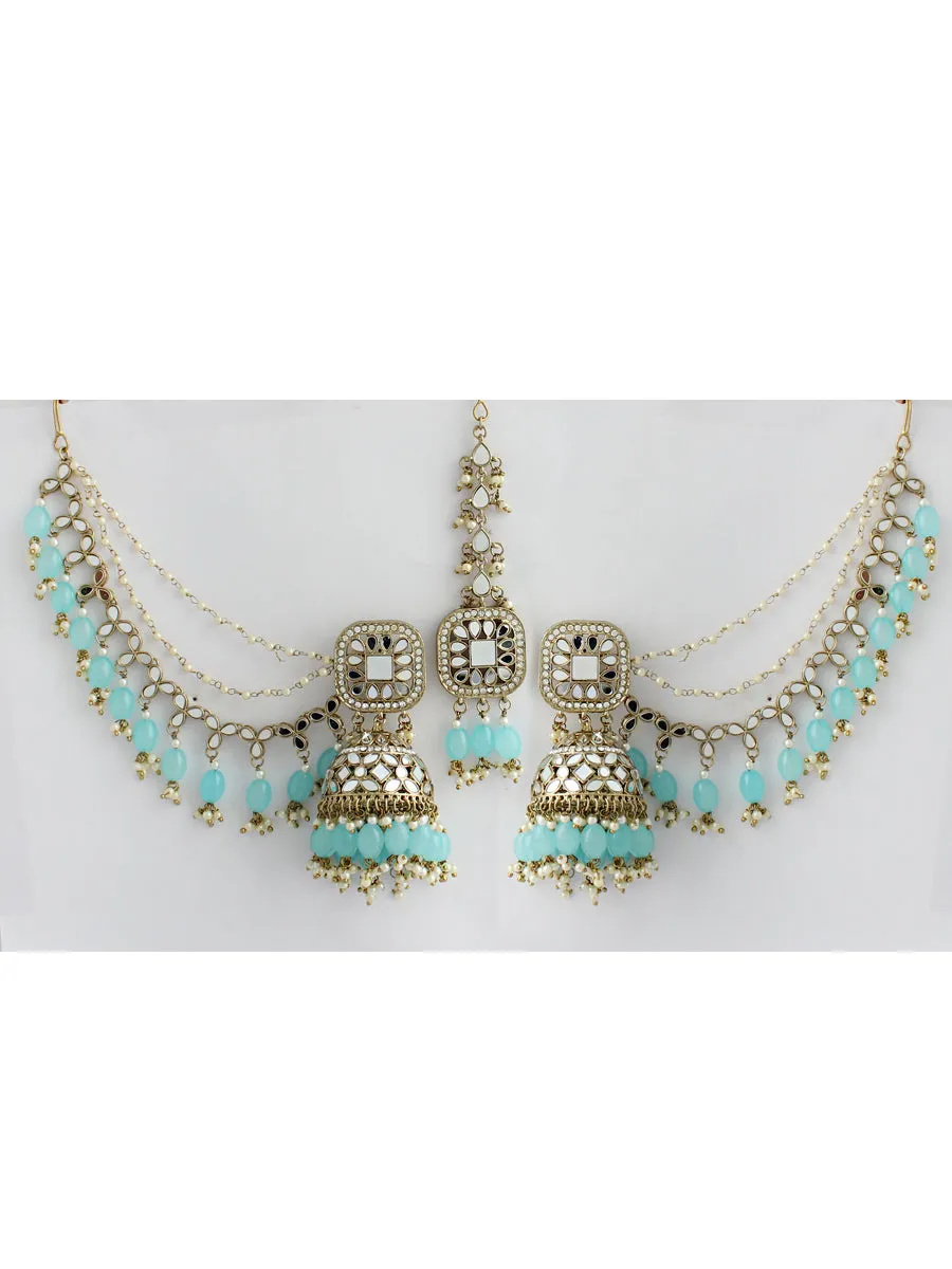 Rasika Mirror Earrings & Tikka