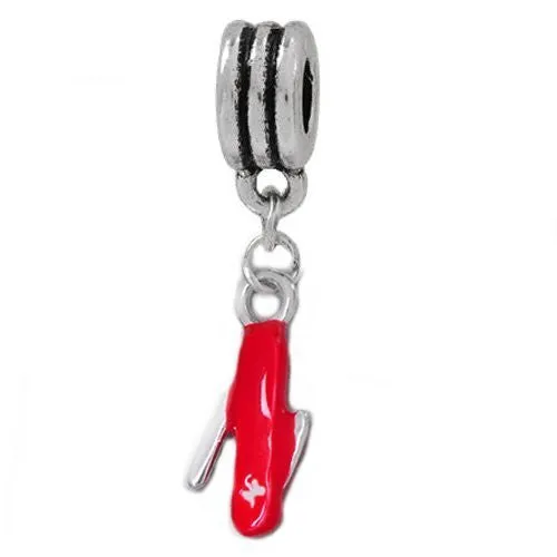 Red Swiss Knife Dangle European Bead Compatible for Most European Snake Chain Charm Bracelet