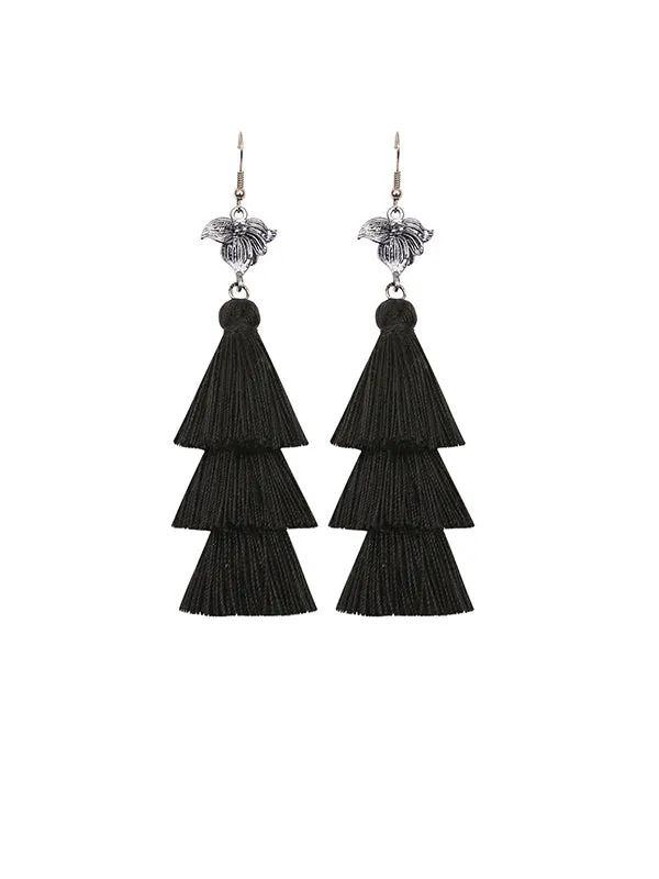 Retro Alloy Sunflower Handmade Earrings