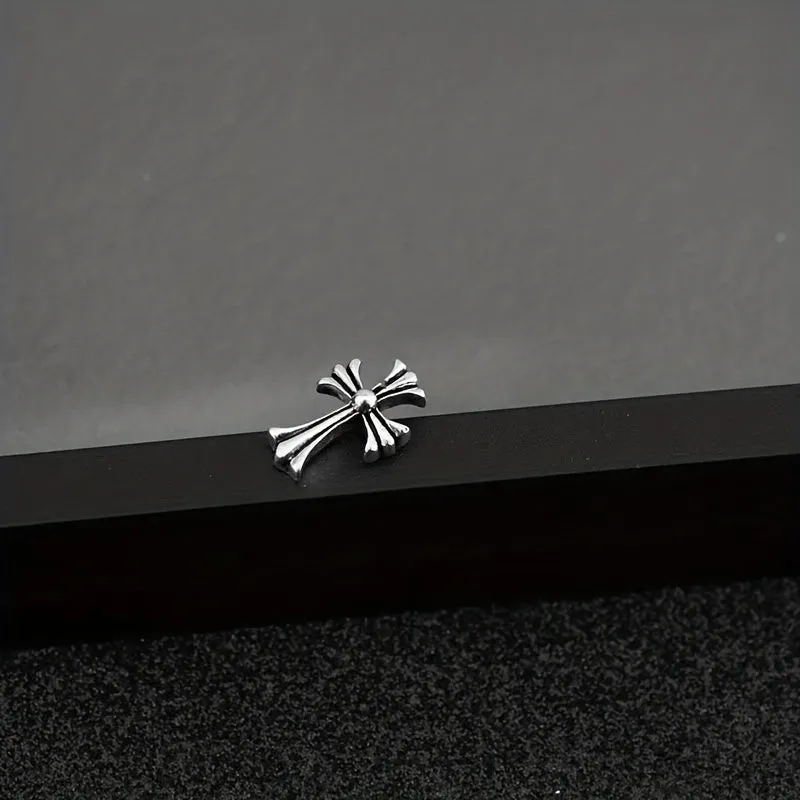 Retro Cross Stud Earrings Metal Small Ear Drop Earrings