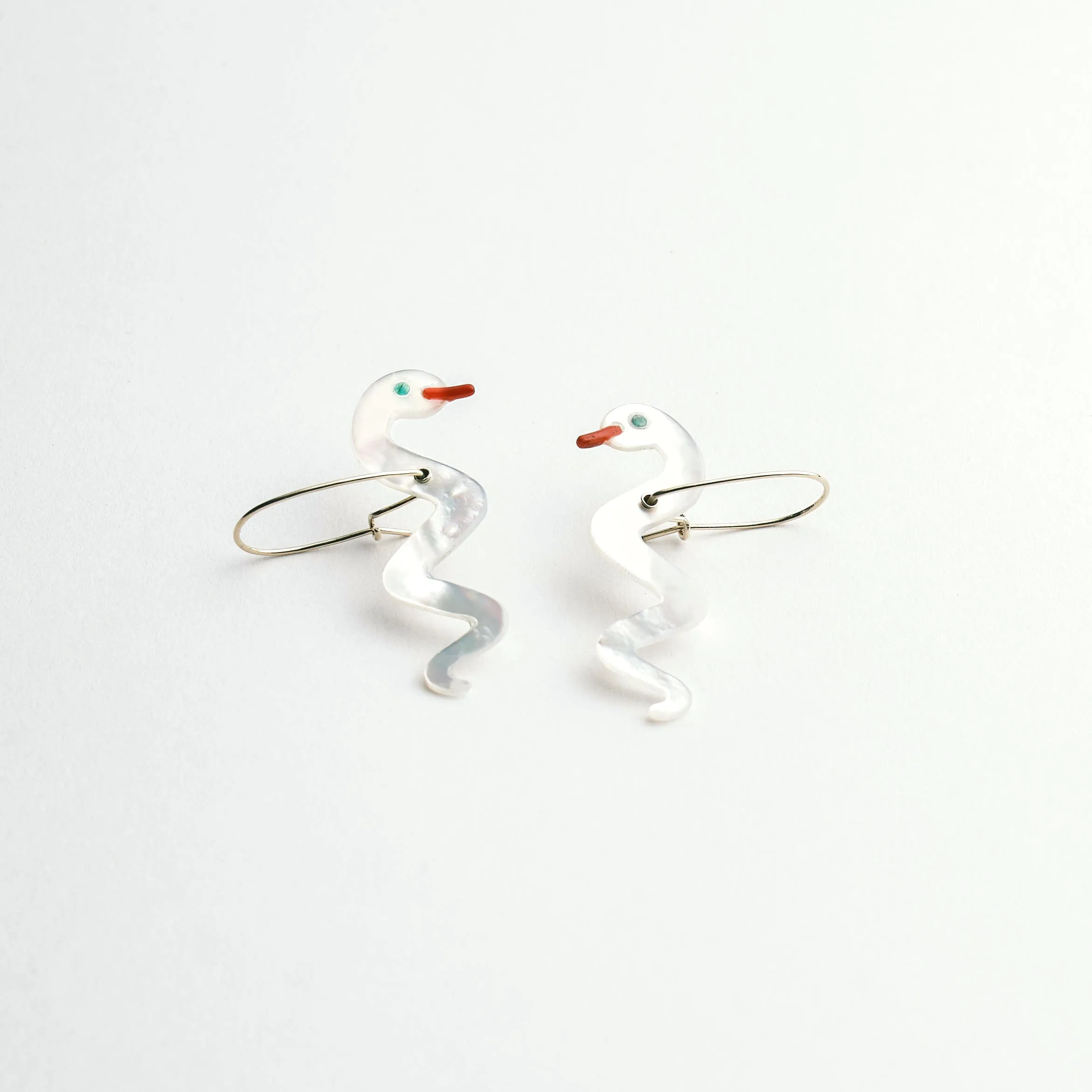 RForm Mother of Pearl Snake Earrings