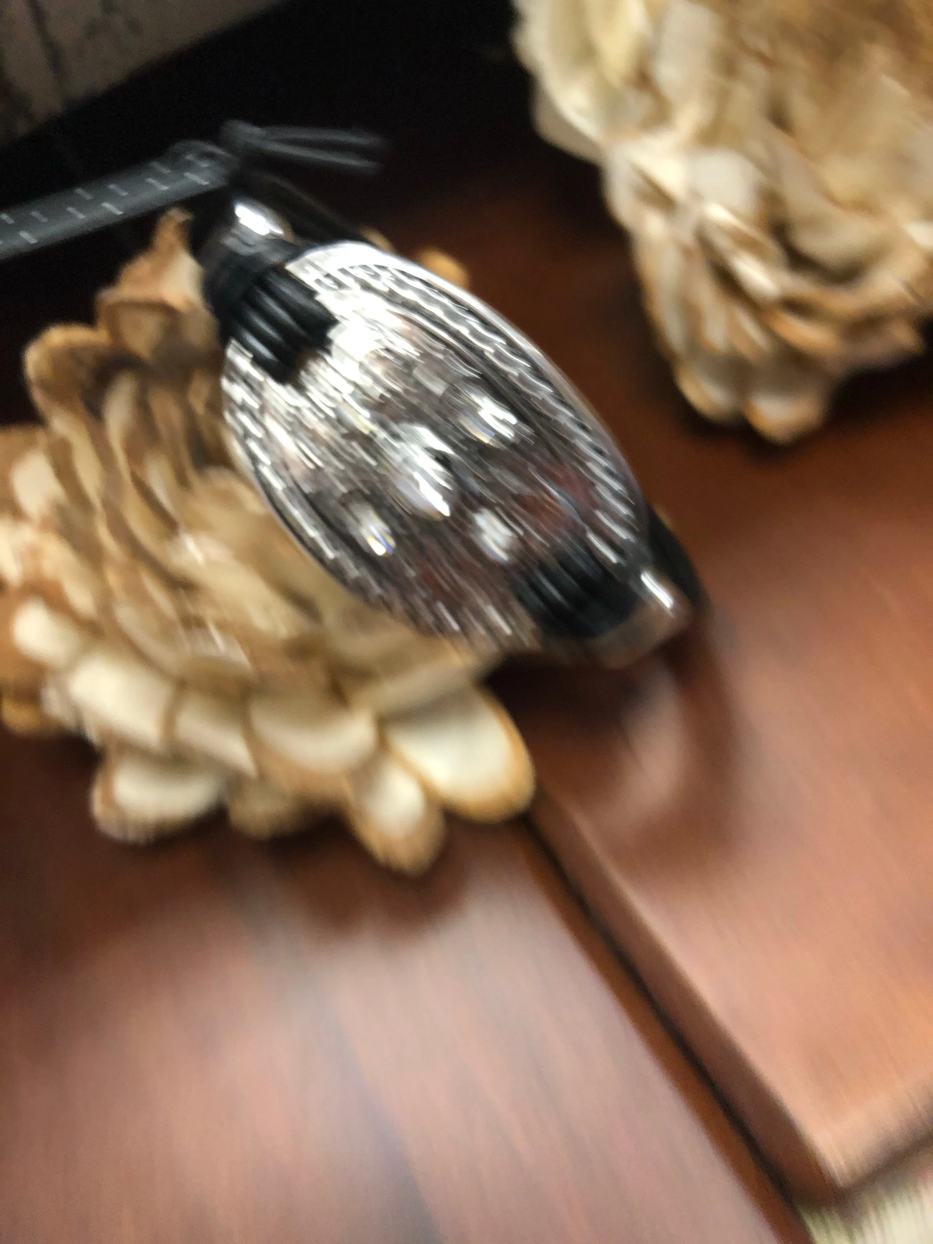Rhinestone Filigree Disc Leather Bracelet