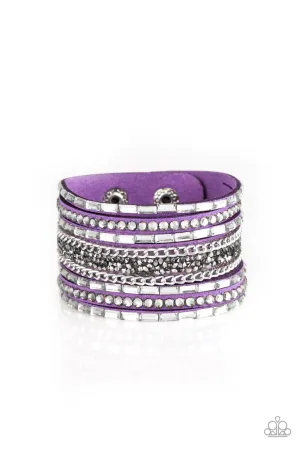 Rhinestone Rumble Purple Paparazzi Bracelet