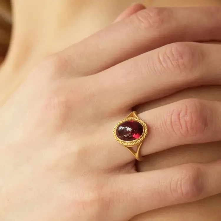 Rhodolite Garnet Ring