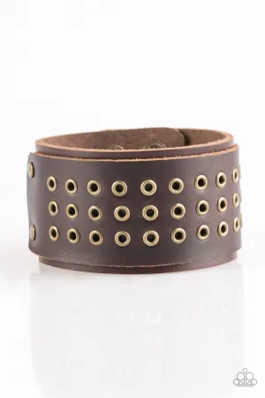Road Rage Brown Paparazzi Bracelet