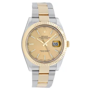 Rolex 18K Yellow Gold Stainless Steel Datejust 41 126333