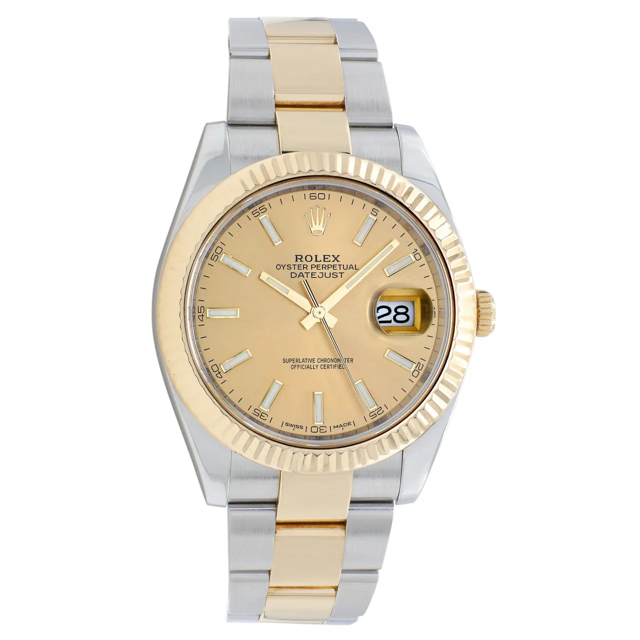 Rolex 18K Yellow Gold Stainless Steel Datejust 41 126333