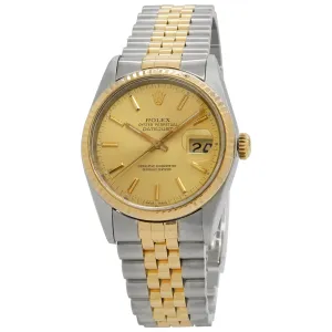 Rolex Datejust 16233 Black Dial Automatic Watch