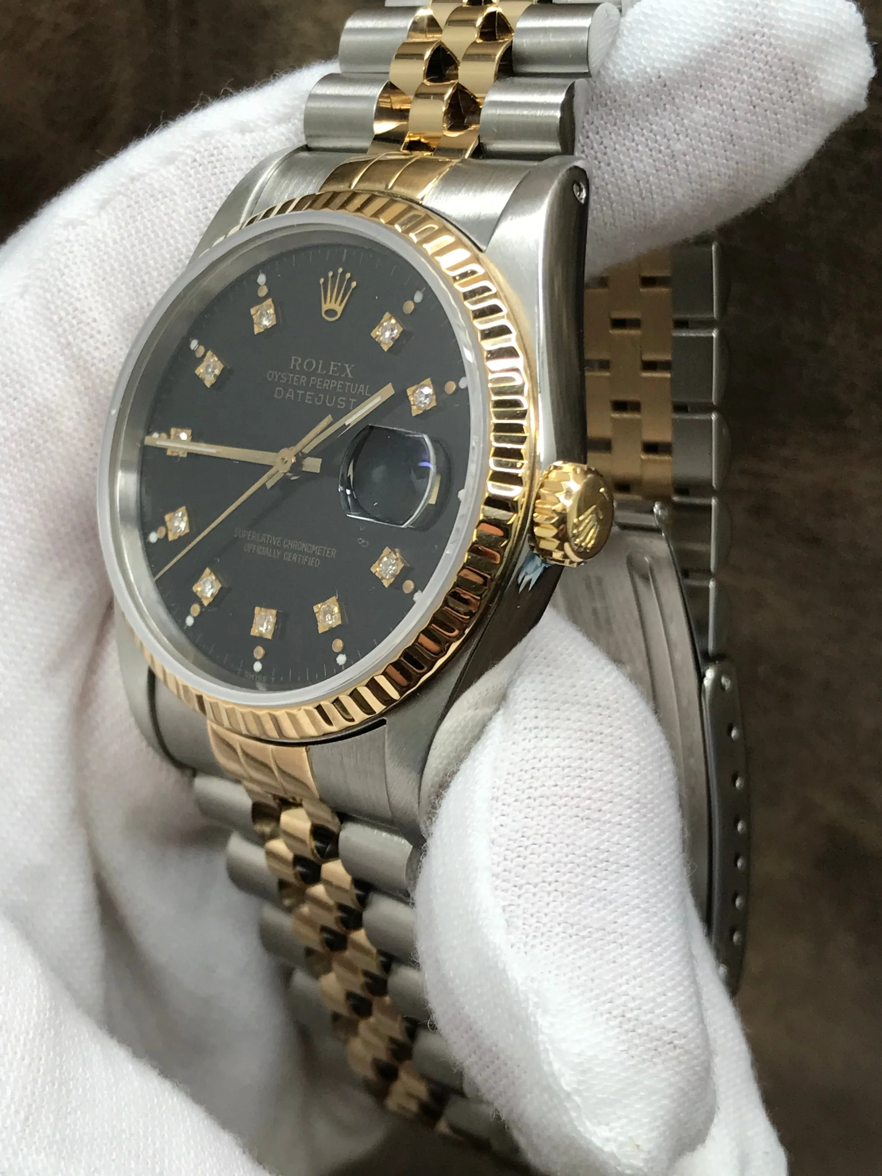 Rolex Datejust 36mm 16233 Black Dial Automatic Watch