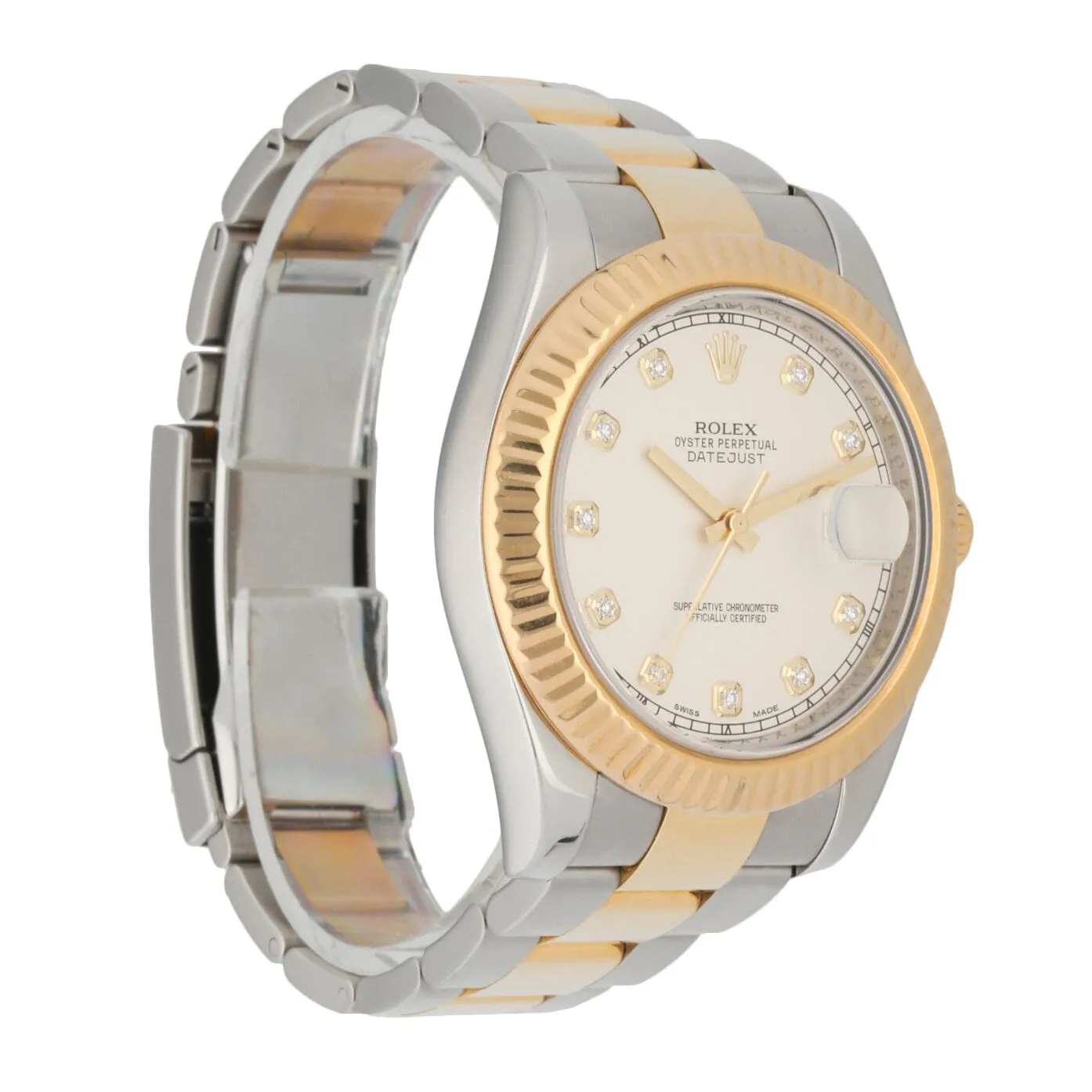 Rolex Datejust 41 116333 Stainless Steel & 18K Yellow Gold Mens Watch Box Papers
