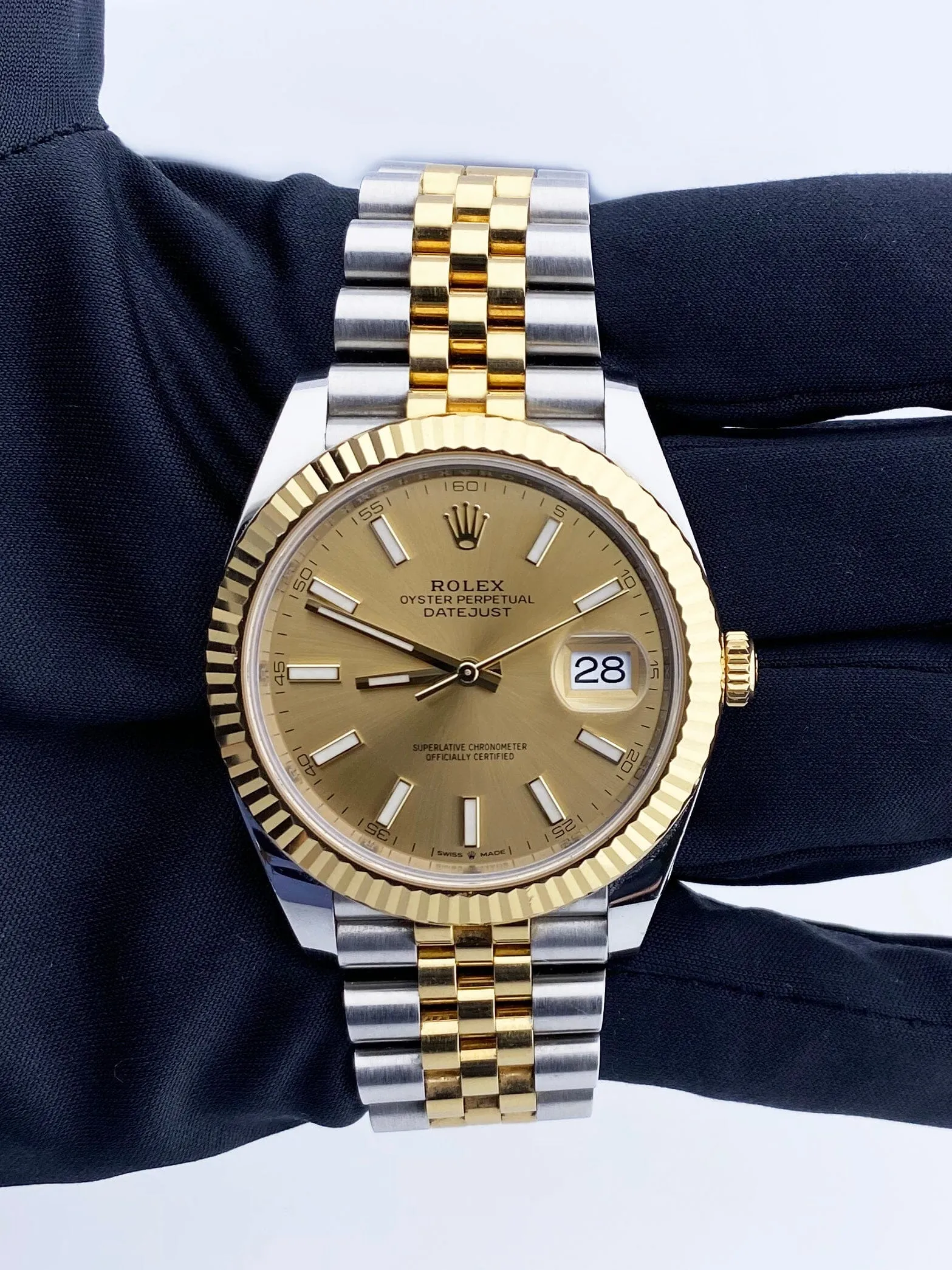Rolex Datejust 41 126333 Champagne Dial Mens Watch Box Papers