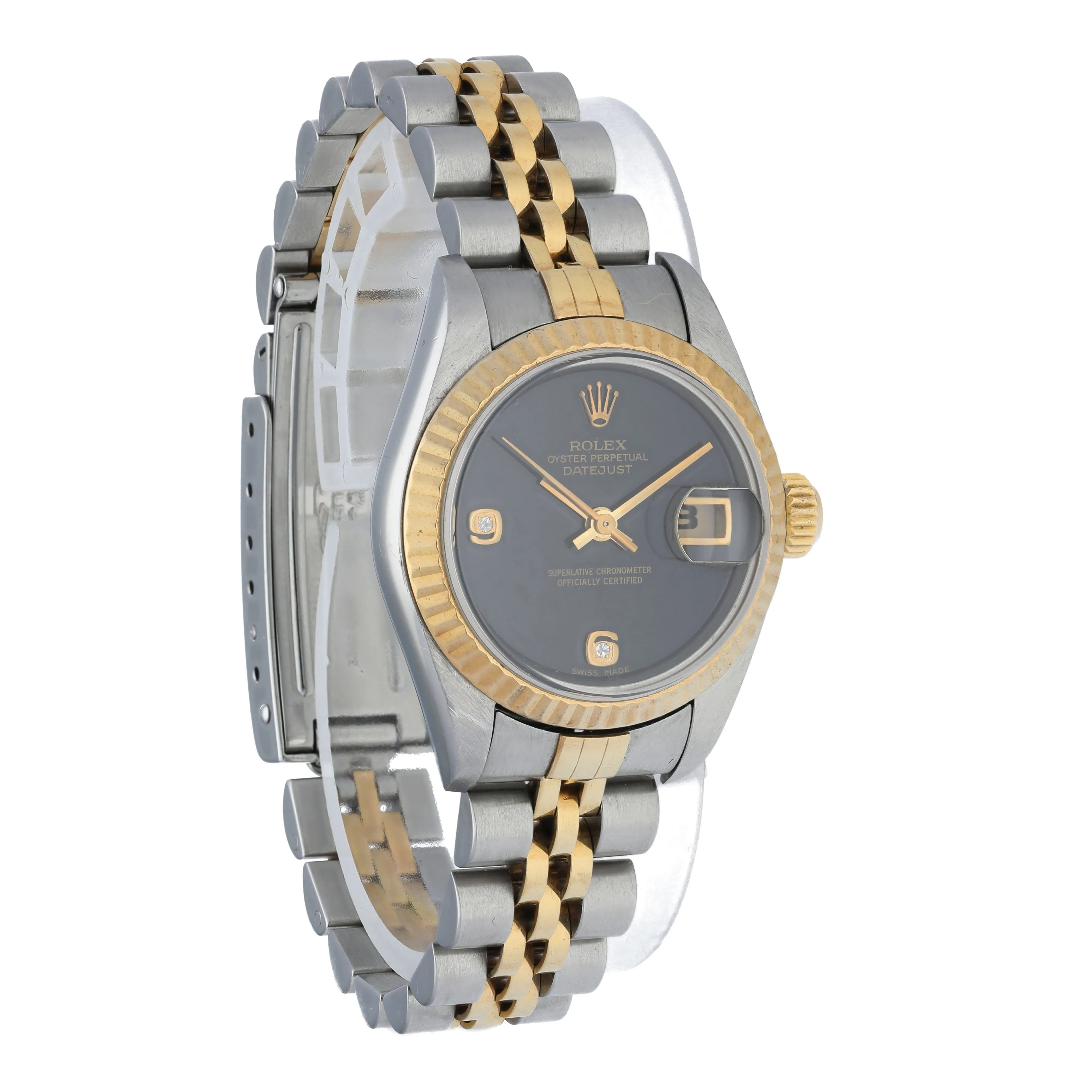 Rolex Datejust 79173 Black Onyx Dial Ladies Watch Box & Papers