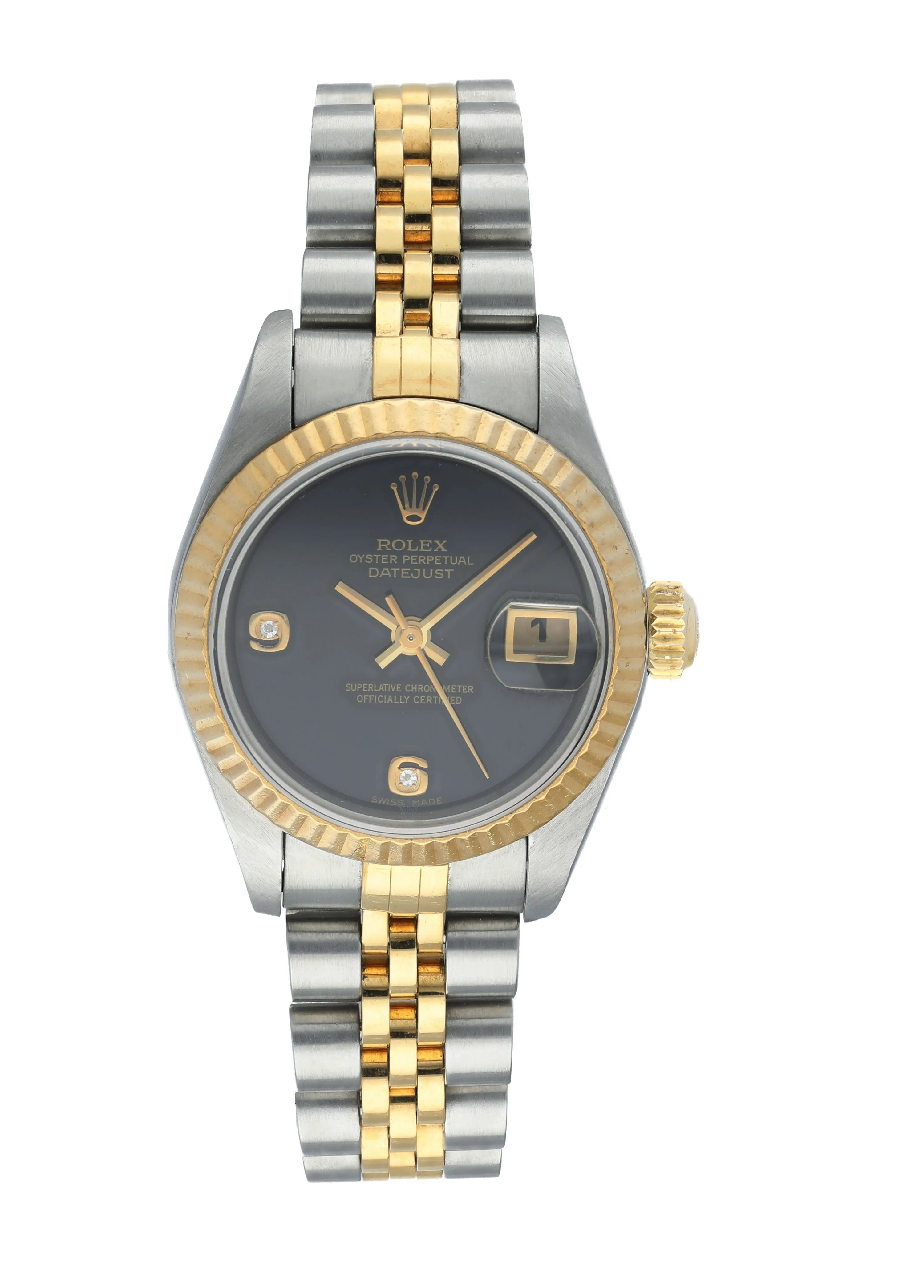 Rolex Datejust 79173 Black Onyx Dial Ladies Watch Box & Papers