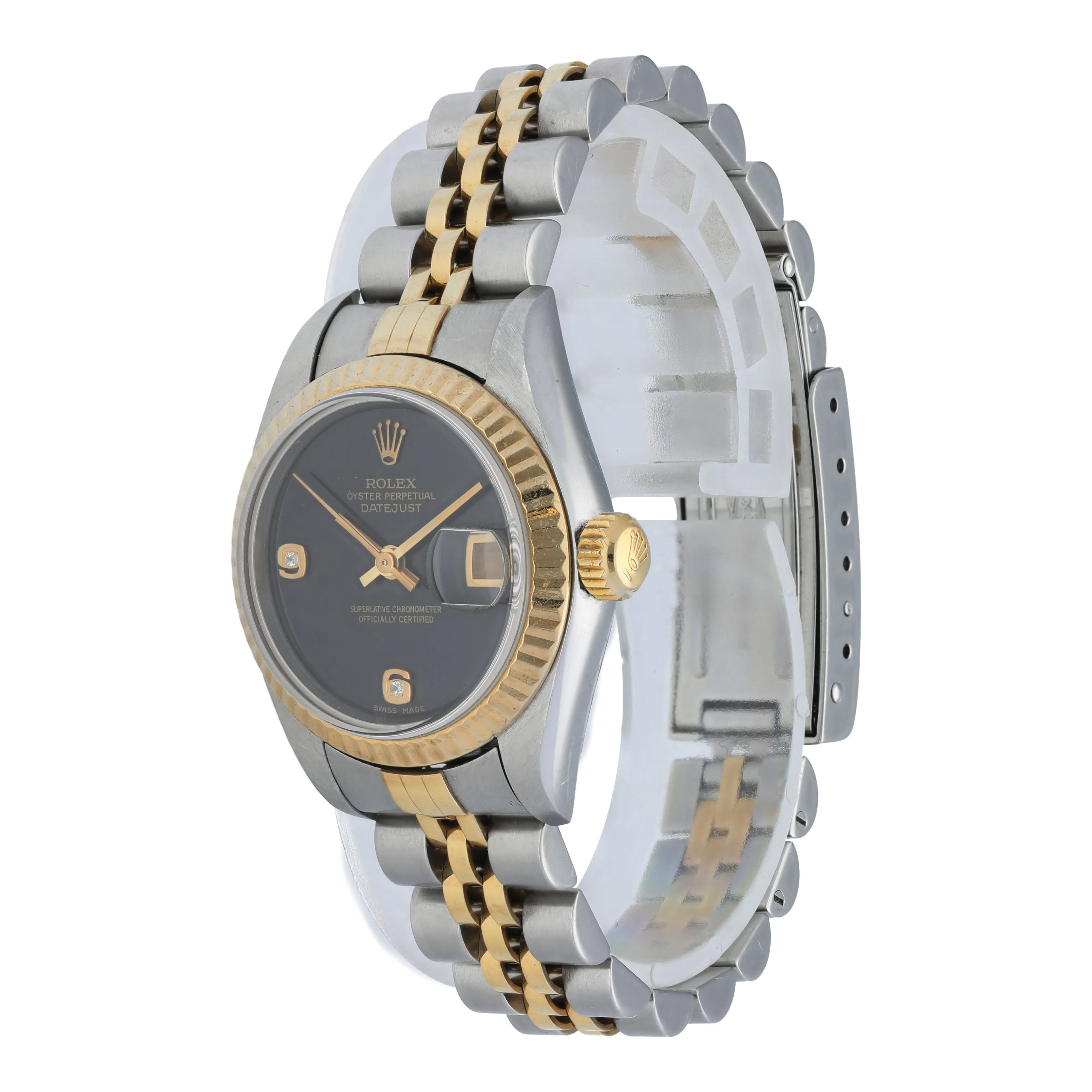 Rolex Datejust 79173 Black Onyx Dial Ladies Watch Box & Papers