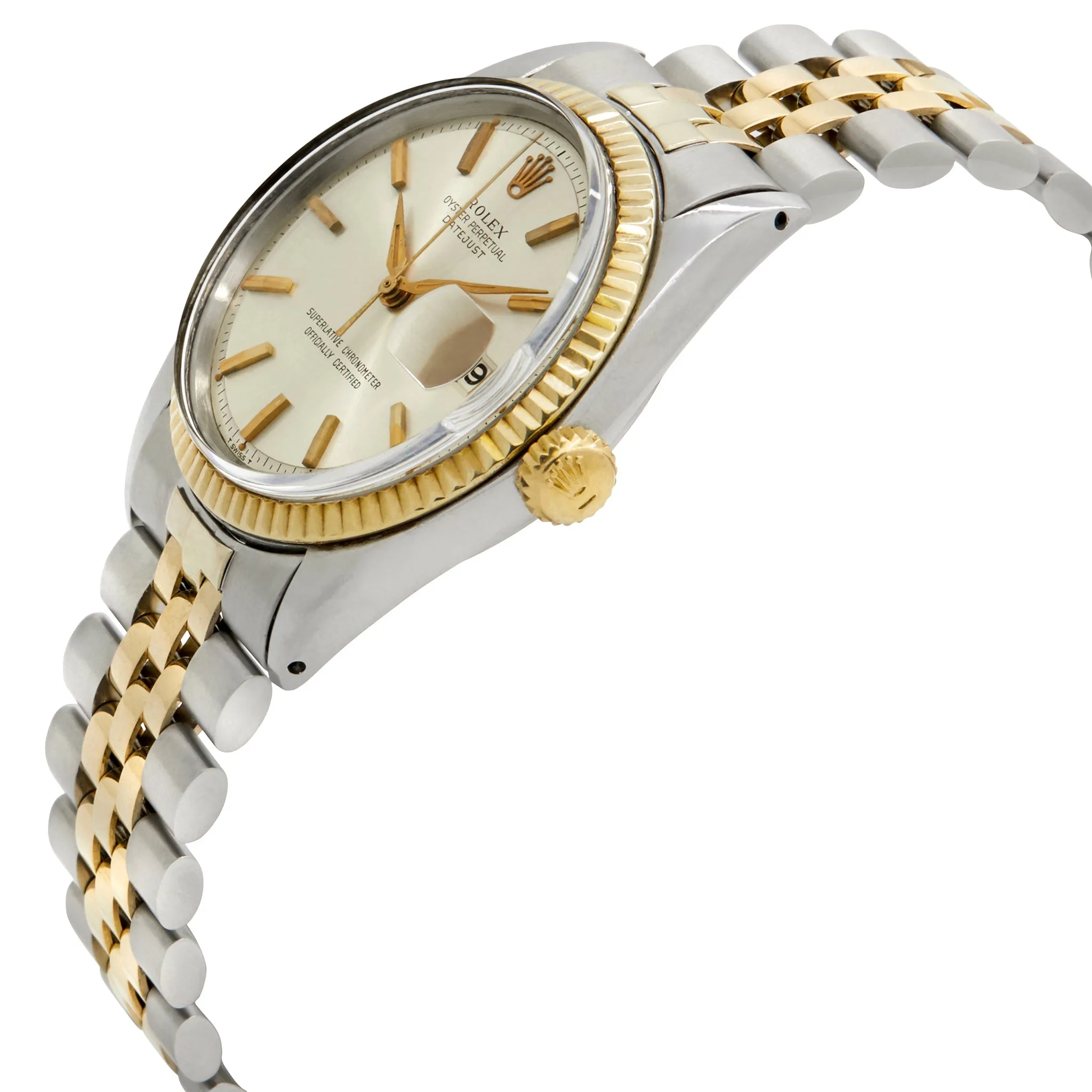 Rolex Datejust Pie Pan Dial 1601 Silver-tone Dial Automatic Watch