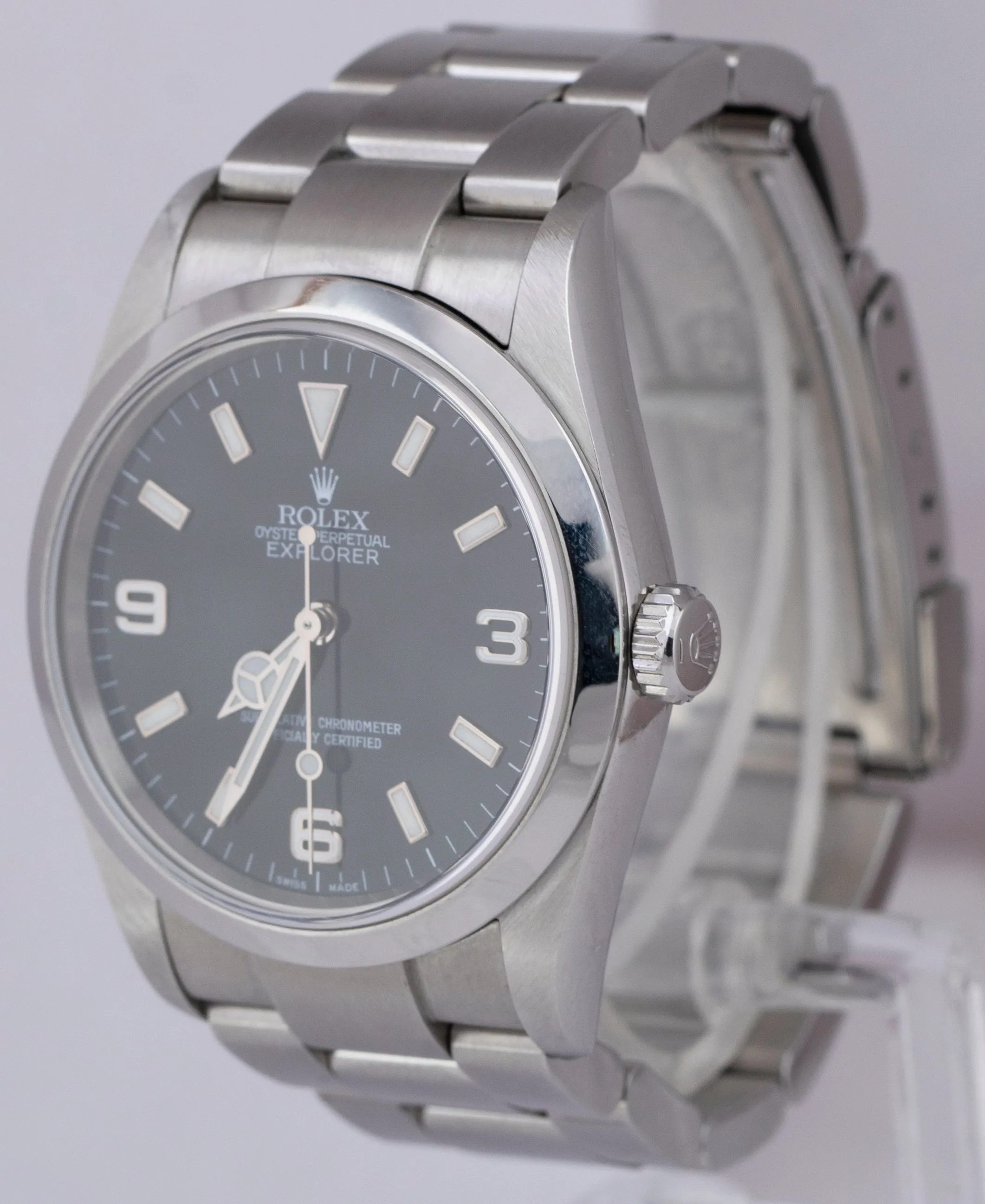 Rolex Explorer I Black 36mm Stainless Steel Automatic Oyster Watch 114270