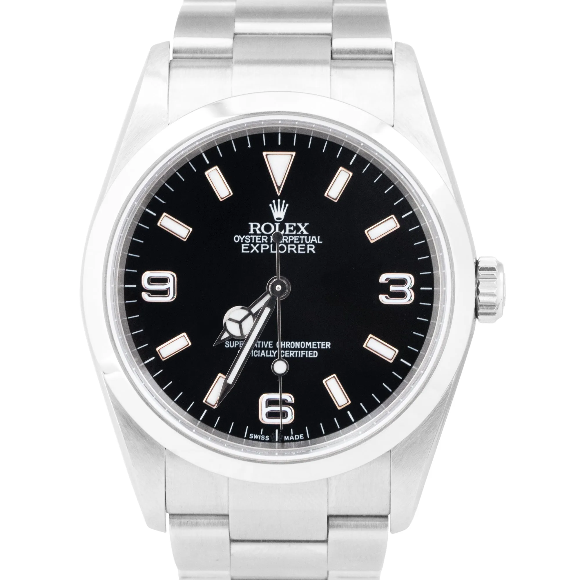 Rolex Explorer I Black 36mm Stainless Steel Automatic Oyster Watch 114270