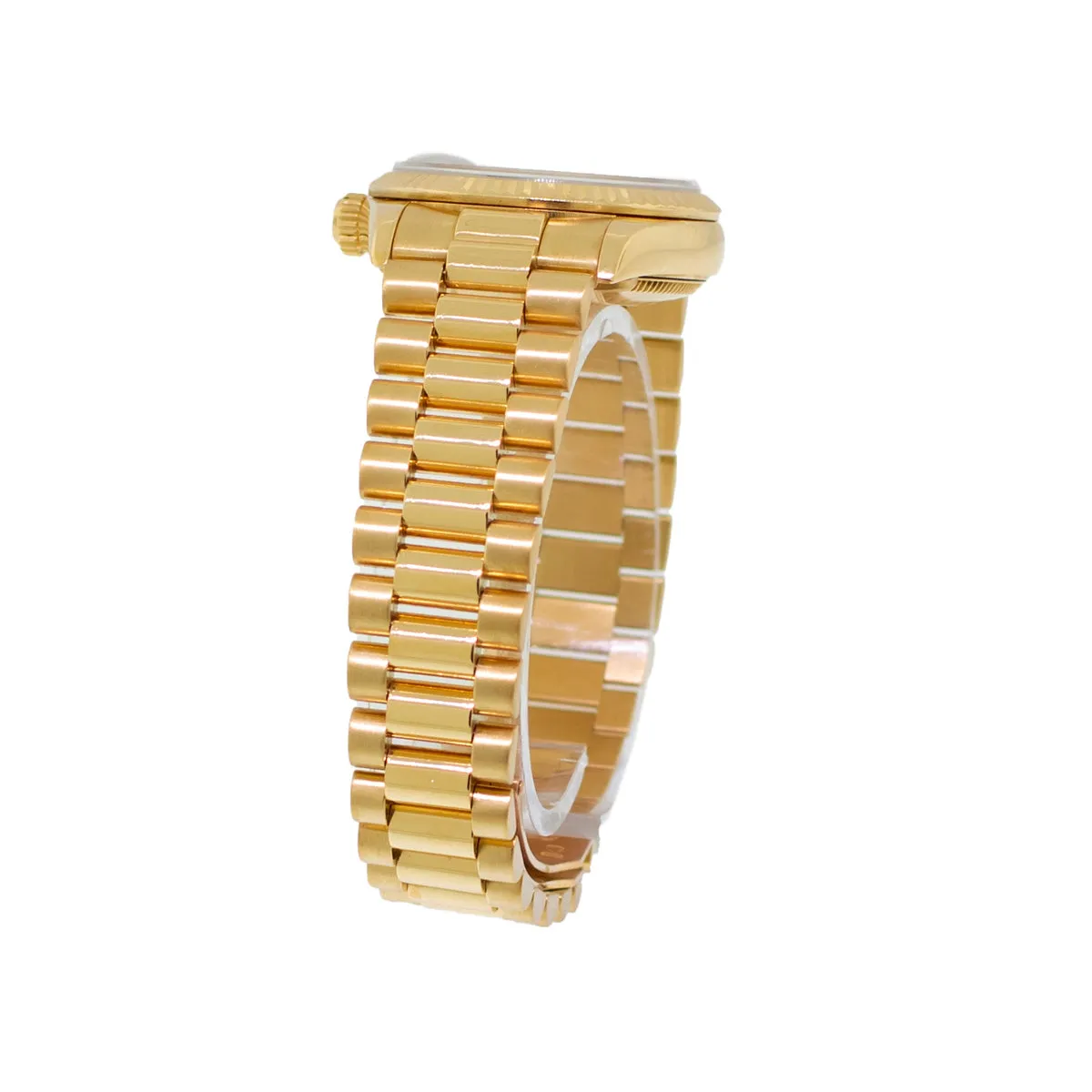 Rolex Lady-Datejust 31mm Yellow Gold Slate Roman Dial & Fluted Bezel 68278