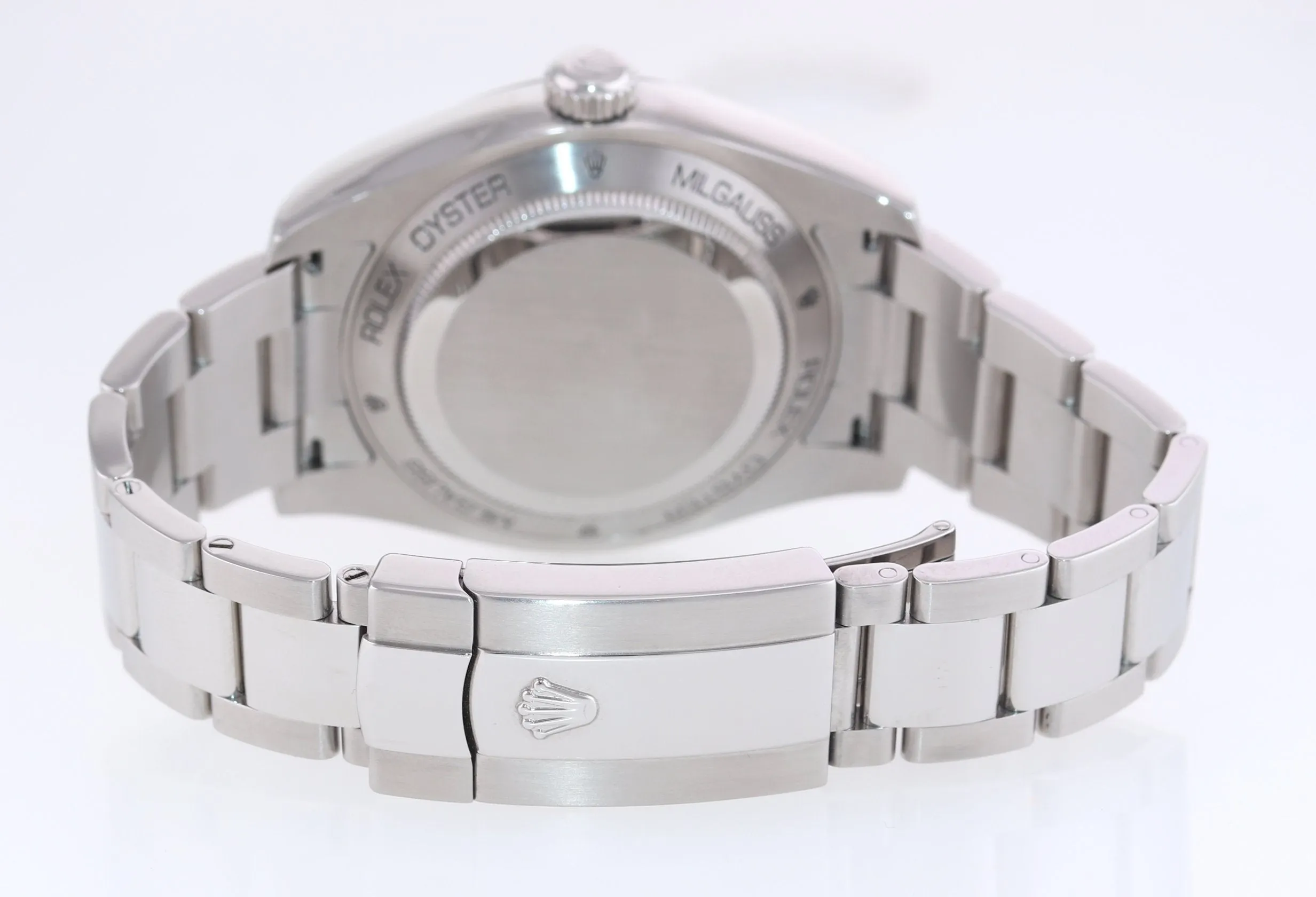 Rolex Milgauss 116400 White Orange 40mm Steel Anti-Magnetic Watch Box