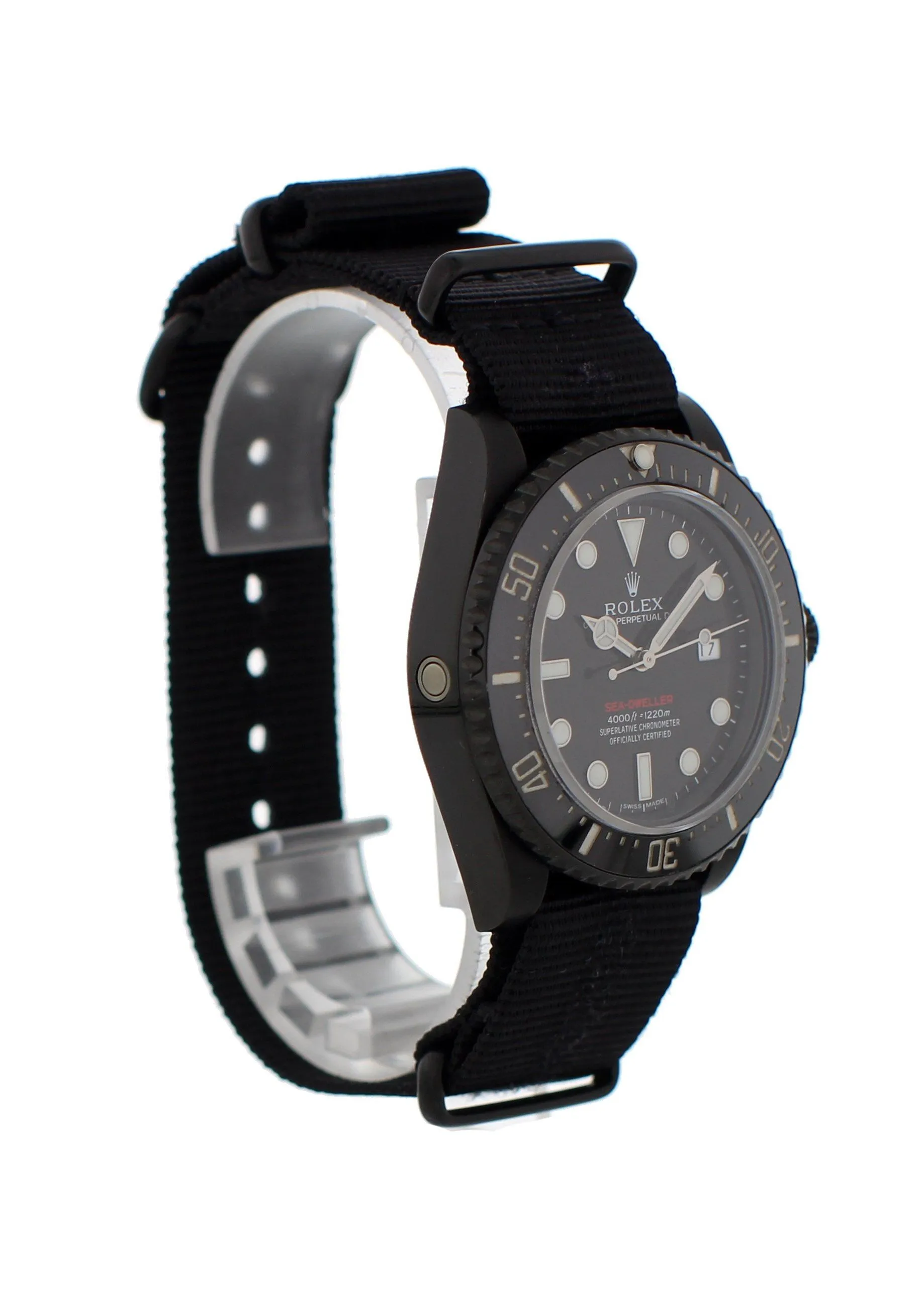 Rolex Oyster Perpetual Black PVD Red Sea-Dweller 116600 Mens Watch
