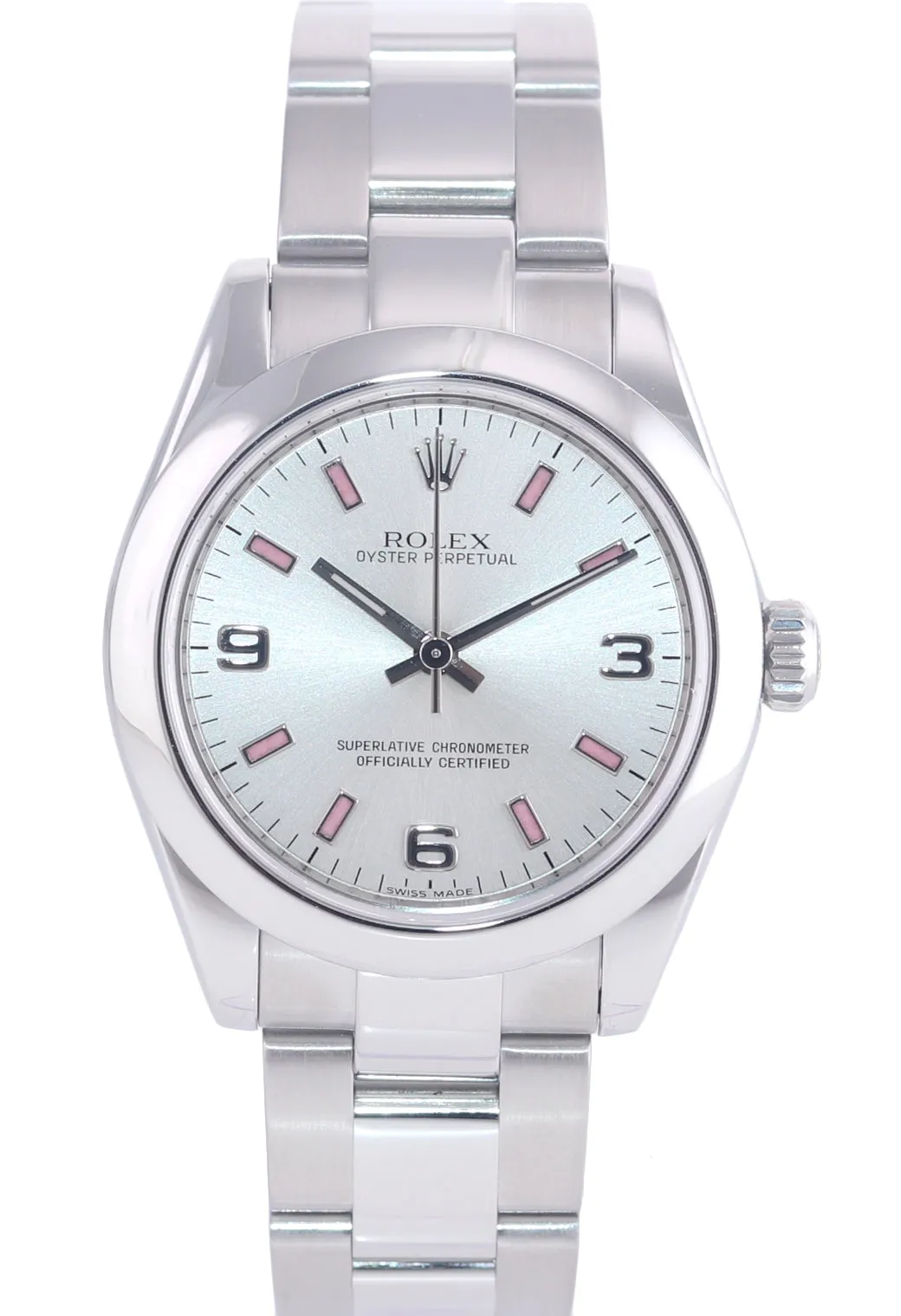 Rolex Oyster Perpetual Steel Ladies 31mm White Stick 177200 Watch Box