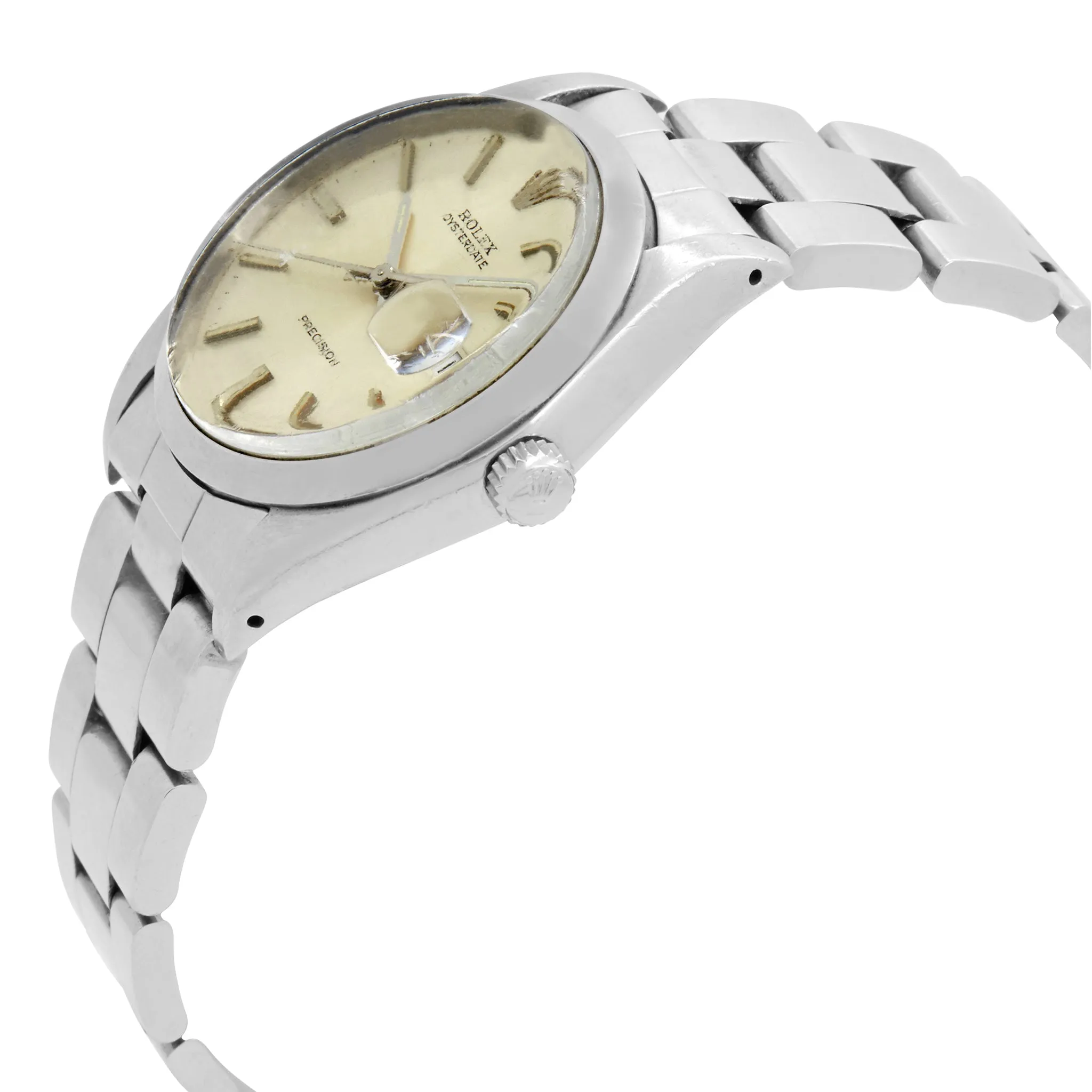 Rolex Oysterdate Precision 6694 Offwhite Dial Hand Wind Watch