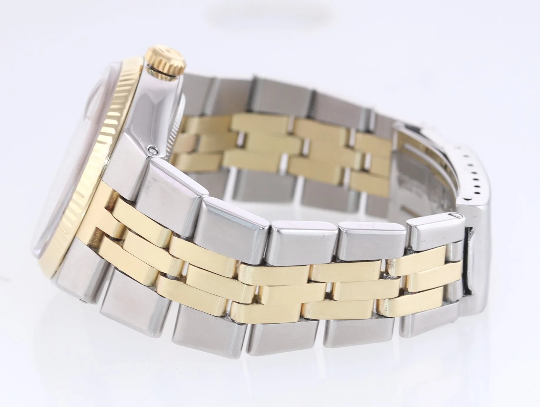 Rolex OysterQuartz DateJust 1630 Two-Tone Gold Steel Champagne Integral Watch