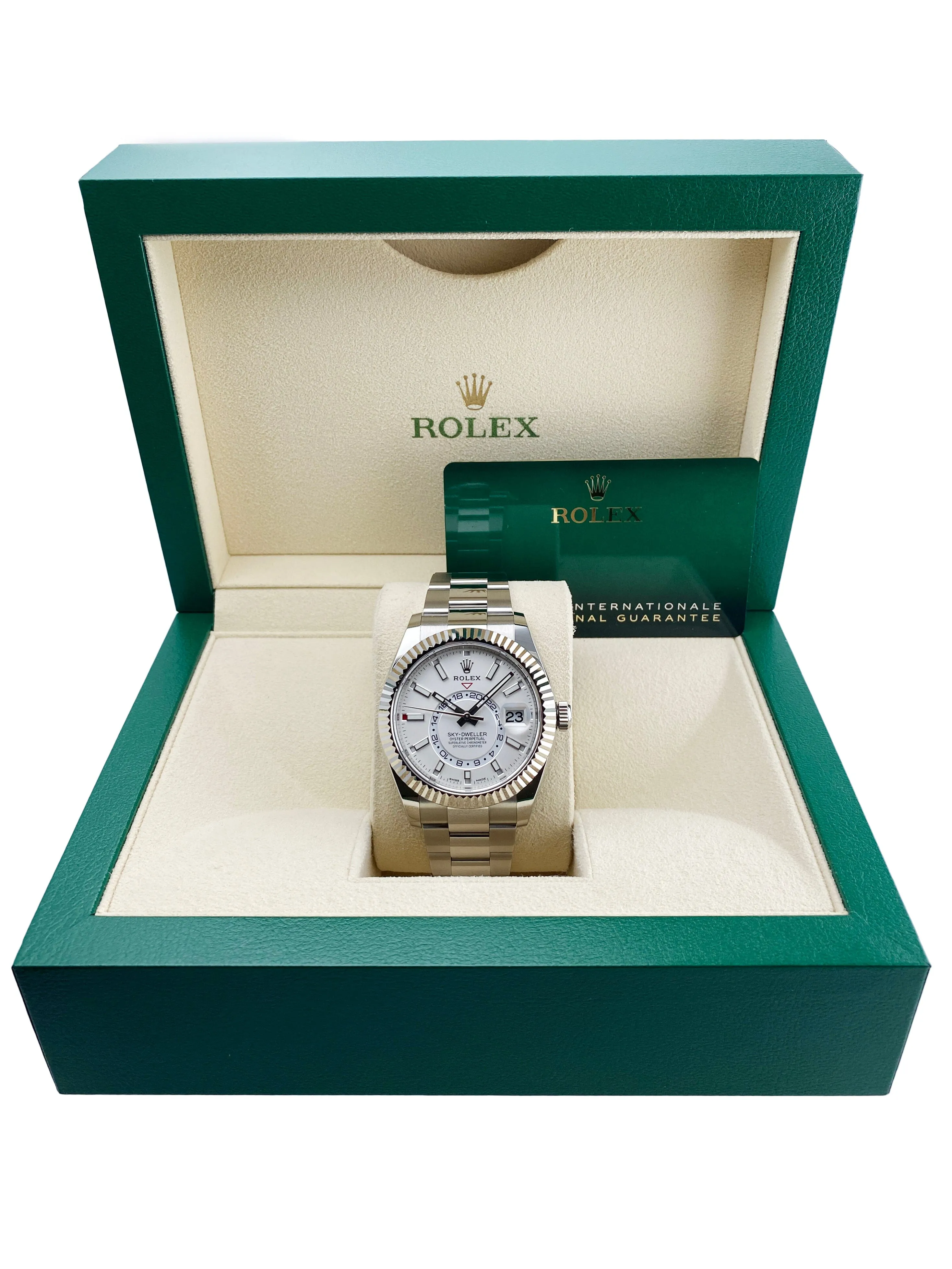 Rolex Sky-Dweller 326934 White Dial Mens Watch Box Papers