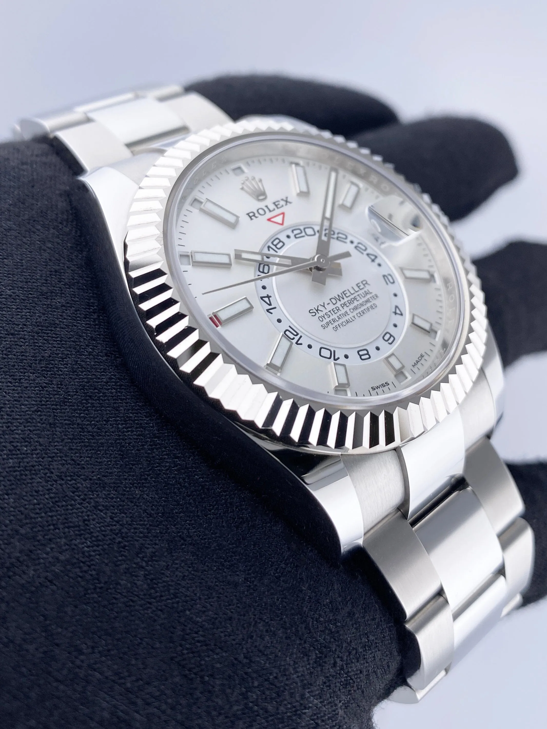 Rolex Sky-Dweller 326934 White Dial Mens Watch Box Papers