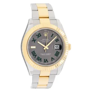 Rolex Stainless Steel 18K Yellow Gold 'Wimbledon' Datejust II 116333