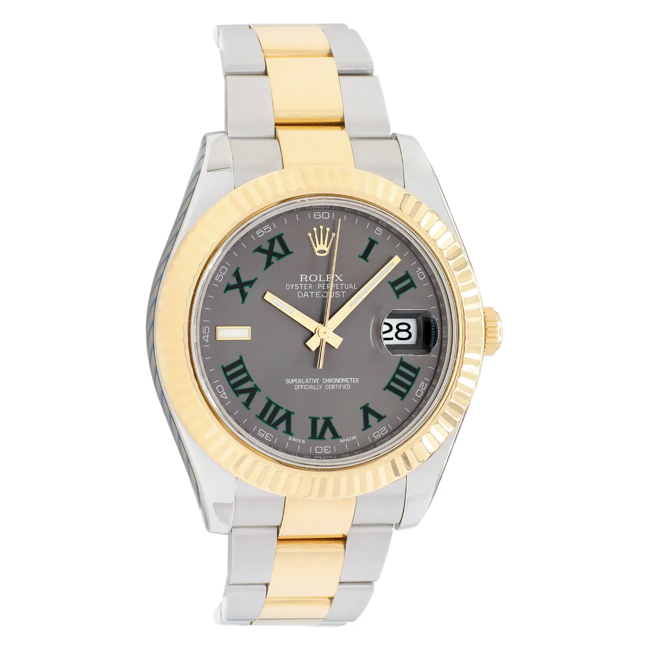 Rolex Stainless Steel 18K Yellow Gold 'Wimbledon' Datejust II 116333