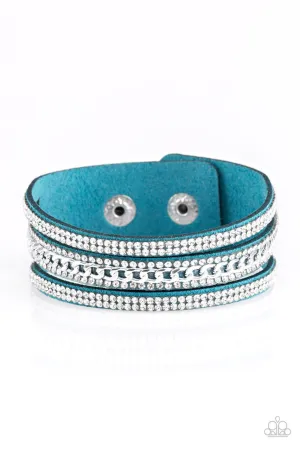 Rollin' in Rhinestones Blue Paparazzi Bracelet
