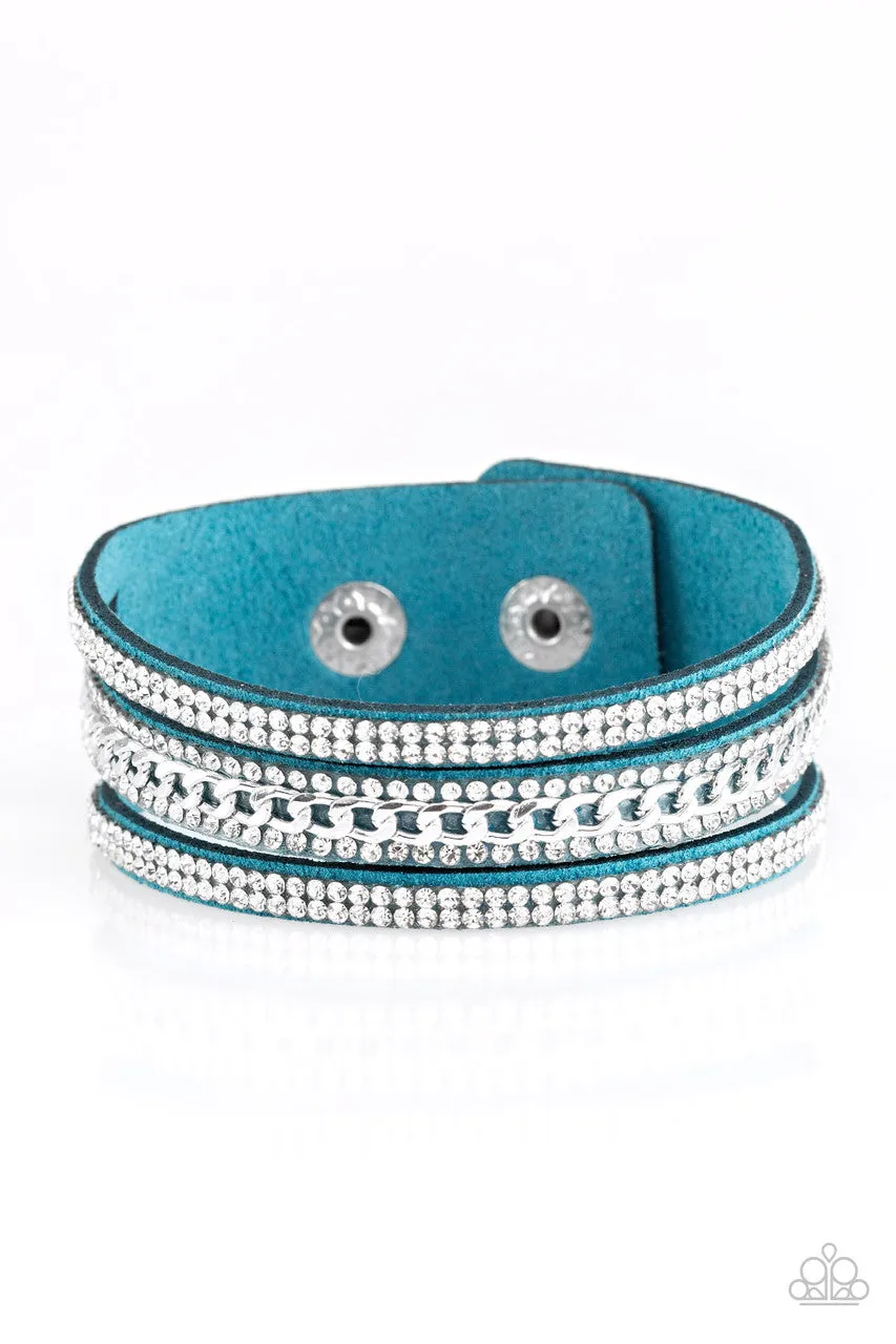 Rollin' in Rhinestones Blue Paparazzi Bracelet
