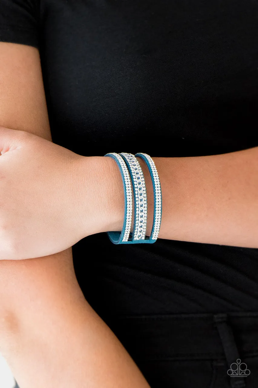 Rollin' in Rhinestones Blue Paparazzi Bracelet