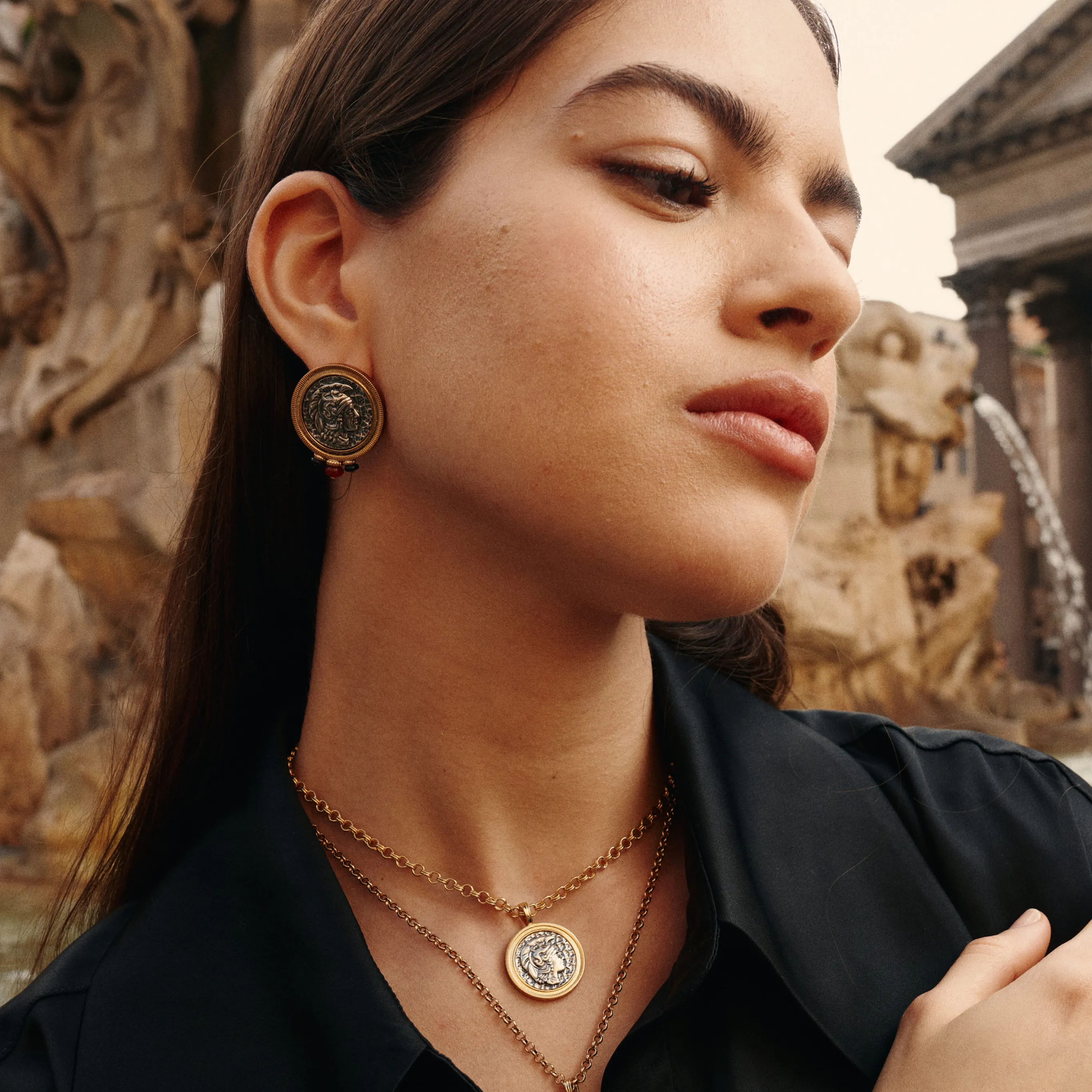 Roman Coin Earrings