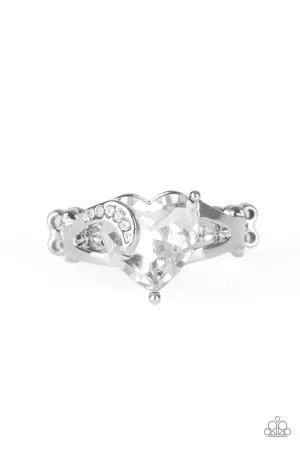 Romantic Reverie White Paparazzi Ring